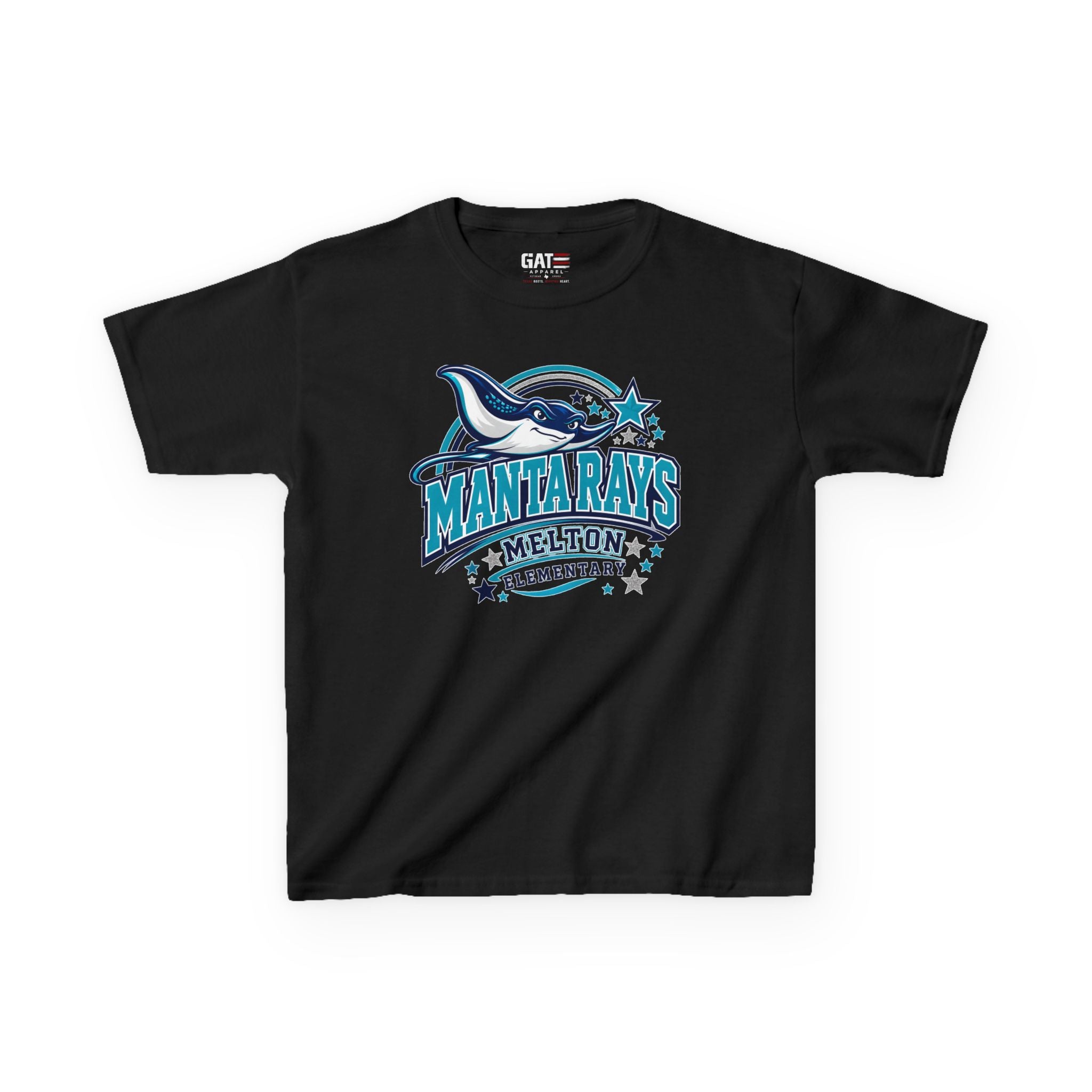 Melton Kids Tee Mantarays School T-Shirt — Melton Elementary Mascot Tee