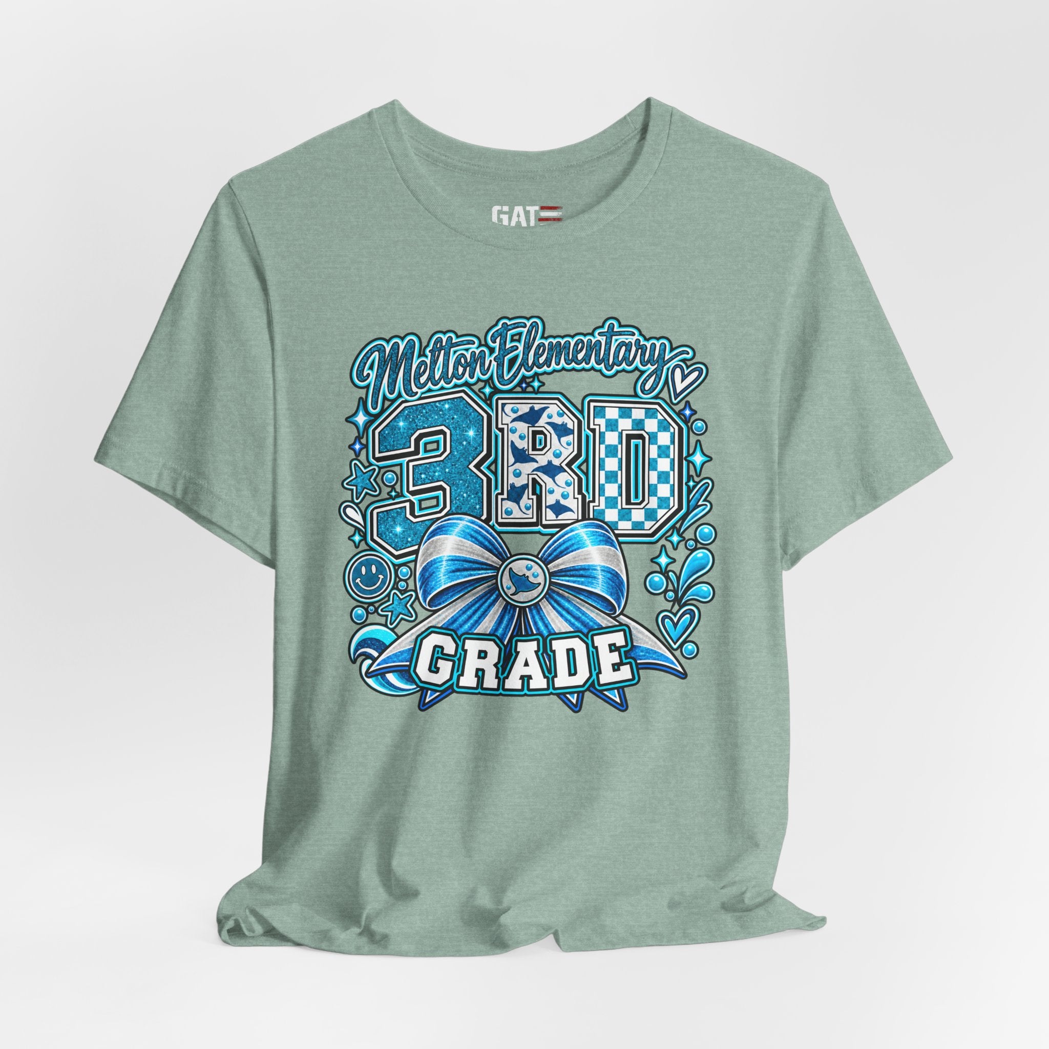 Melton 3rd Grade School T‑Shirt — Bow Design