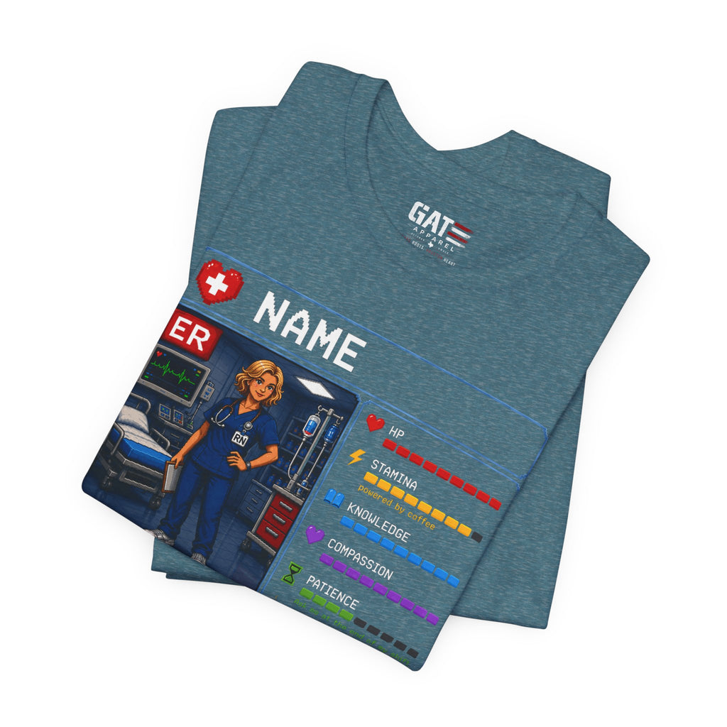 Custom ER Nurse RPG Character Shirt | Personalized Nurse Gift