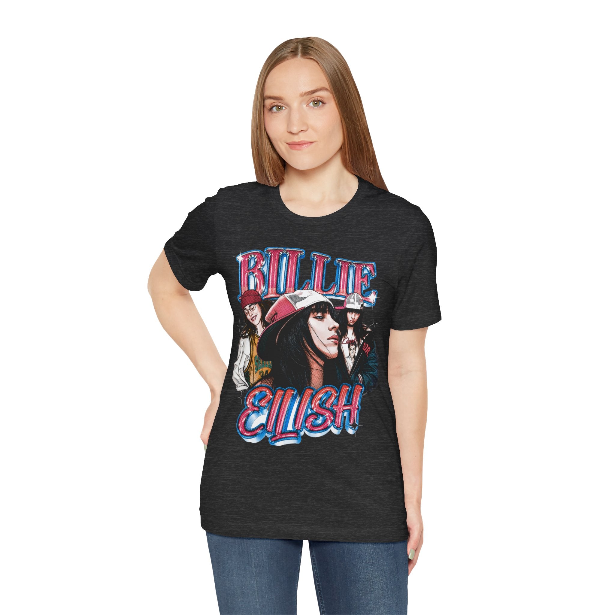 Graphic Tee — Retro Pop Artist Portrait "Billi Eilish"