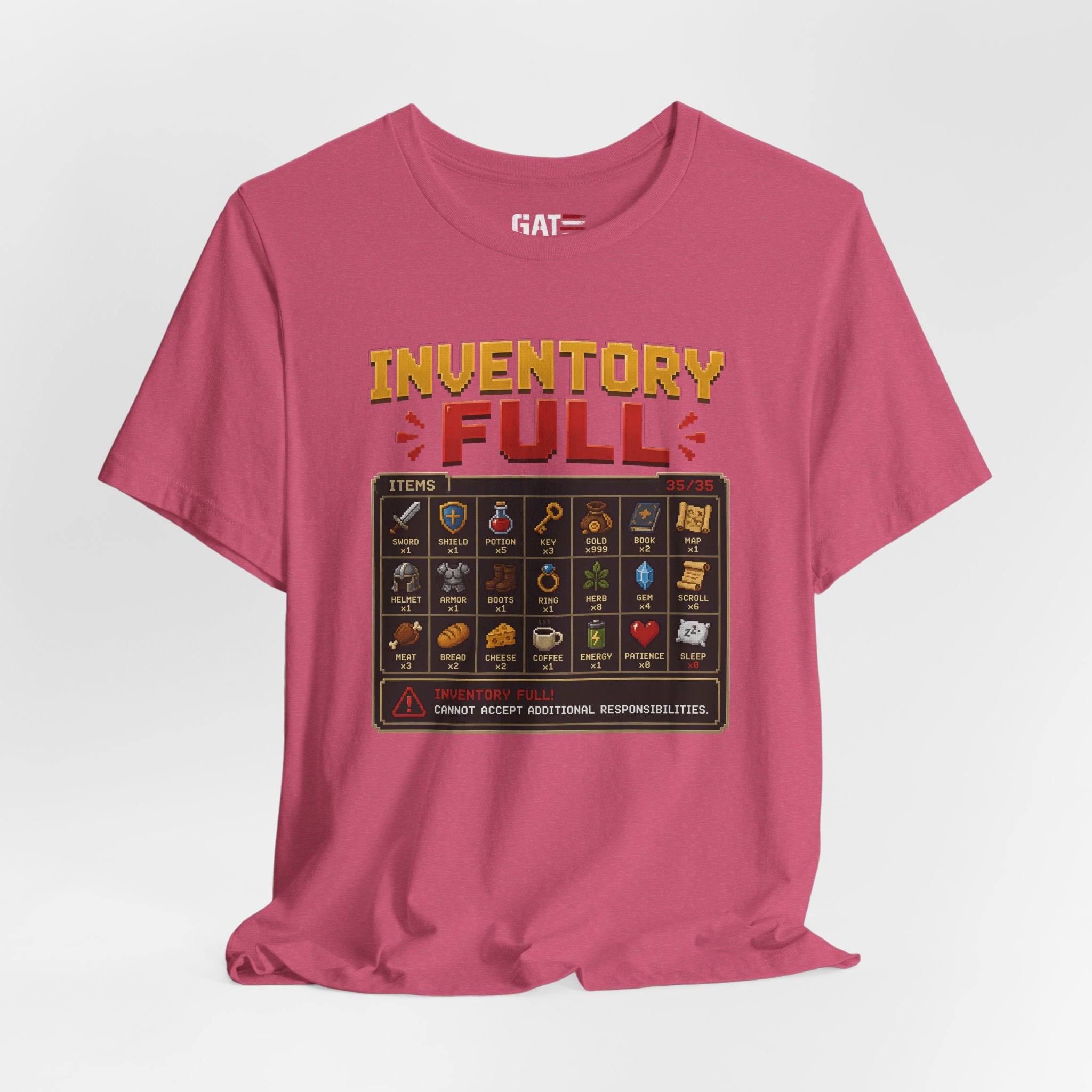 Inventory Full | Retro Gaming Shirt
