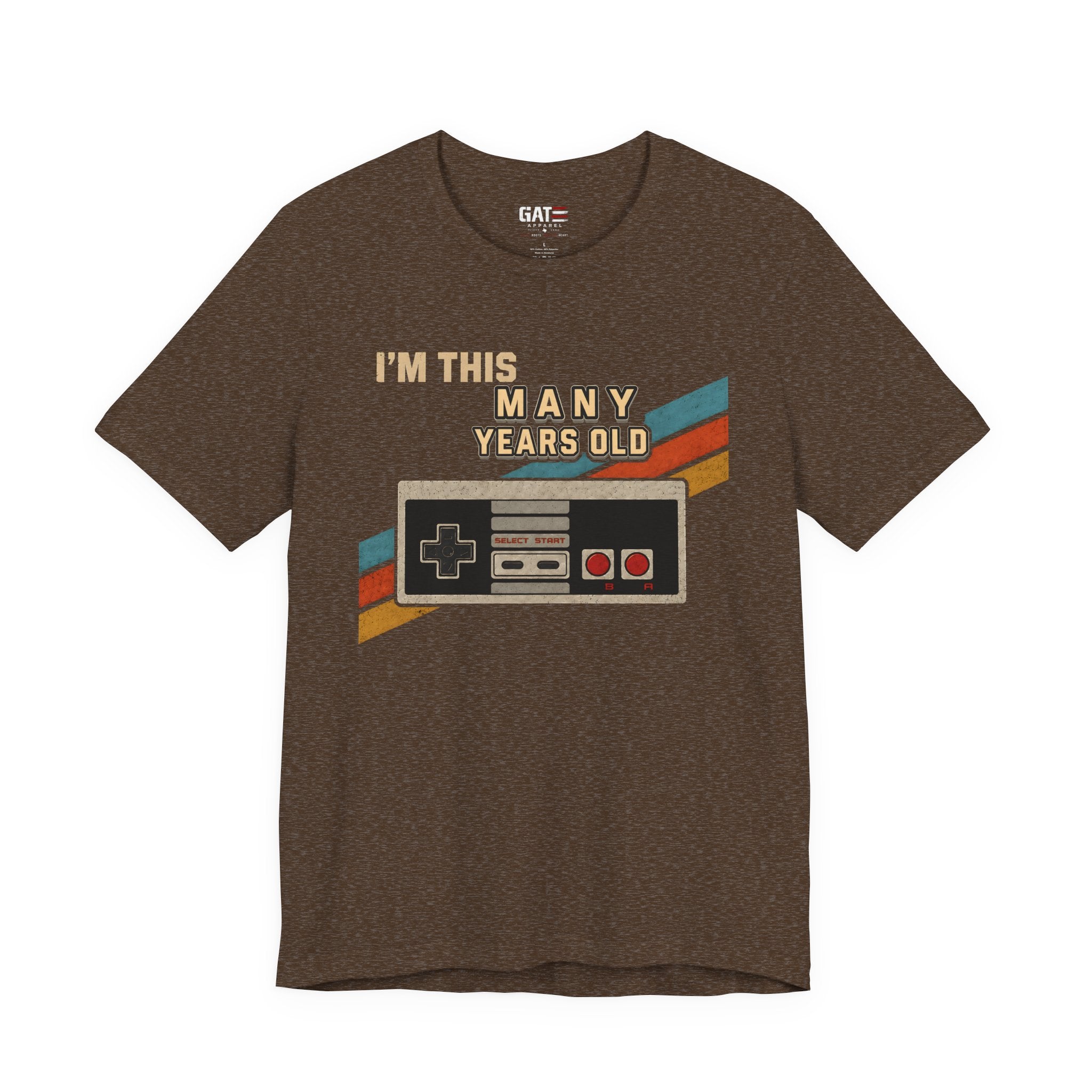 Retro Gaming Birthday Shirt, Gamer Gift for Men, I'm This Many Years Old Tee, 80s 90s Video Game Shirt, Classic Gamer Gift