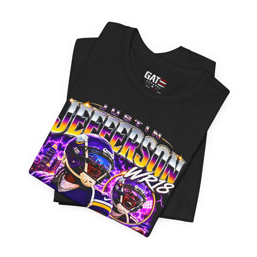 Justin Jefferson Minnesota Vikings Tee Retro Player Graphic T-Shirt