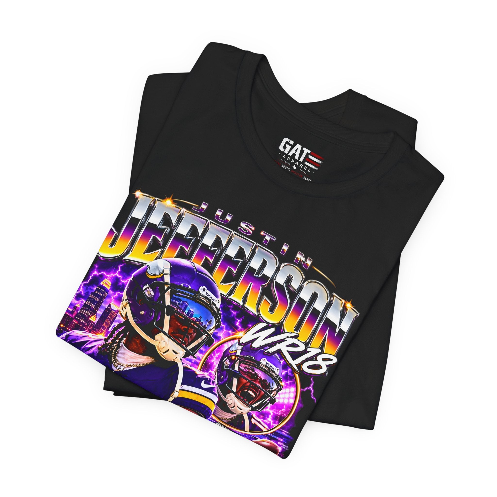 Justin Jefferson Minnesota Vikings Tee Retro Player Graphic T-Shirt