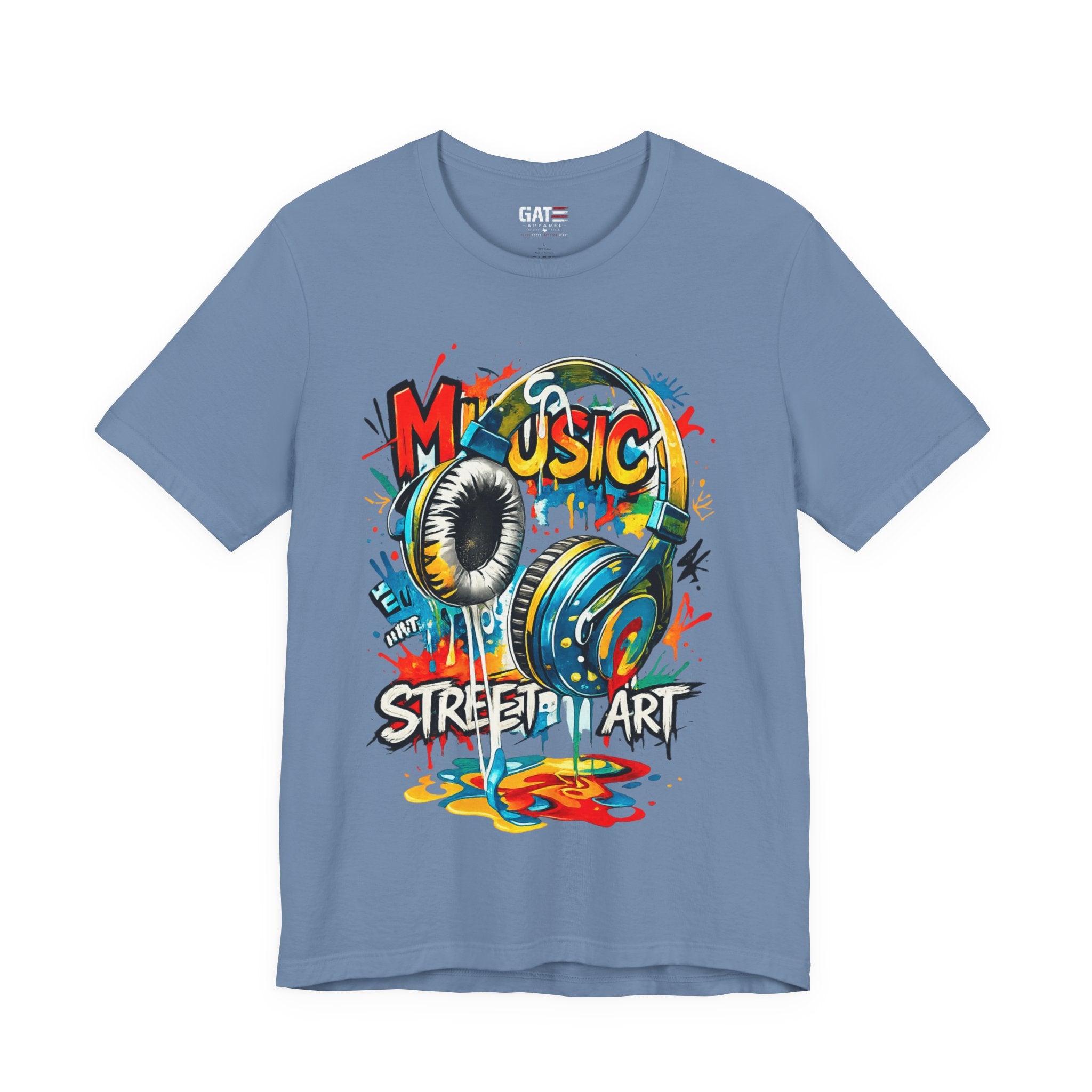 Urban Beats – Music Street Art Headphones Graphic Tee