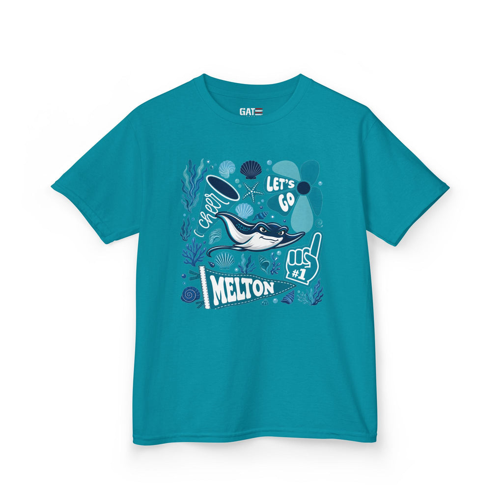 Melton Kids Tee — Blue Ocean Surf Graphic "Melton"