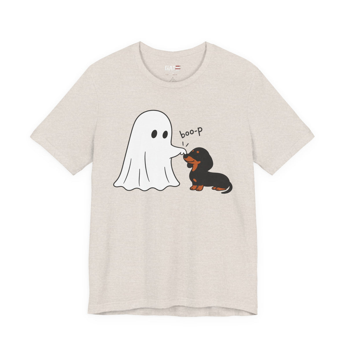 Halloween Ghost & Dachshund — "boo-p" Cute Dog Halloween T-Shirt