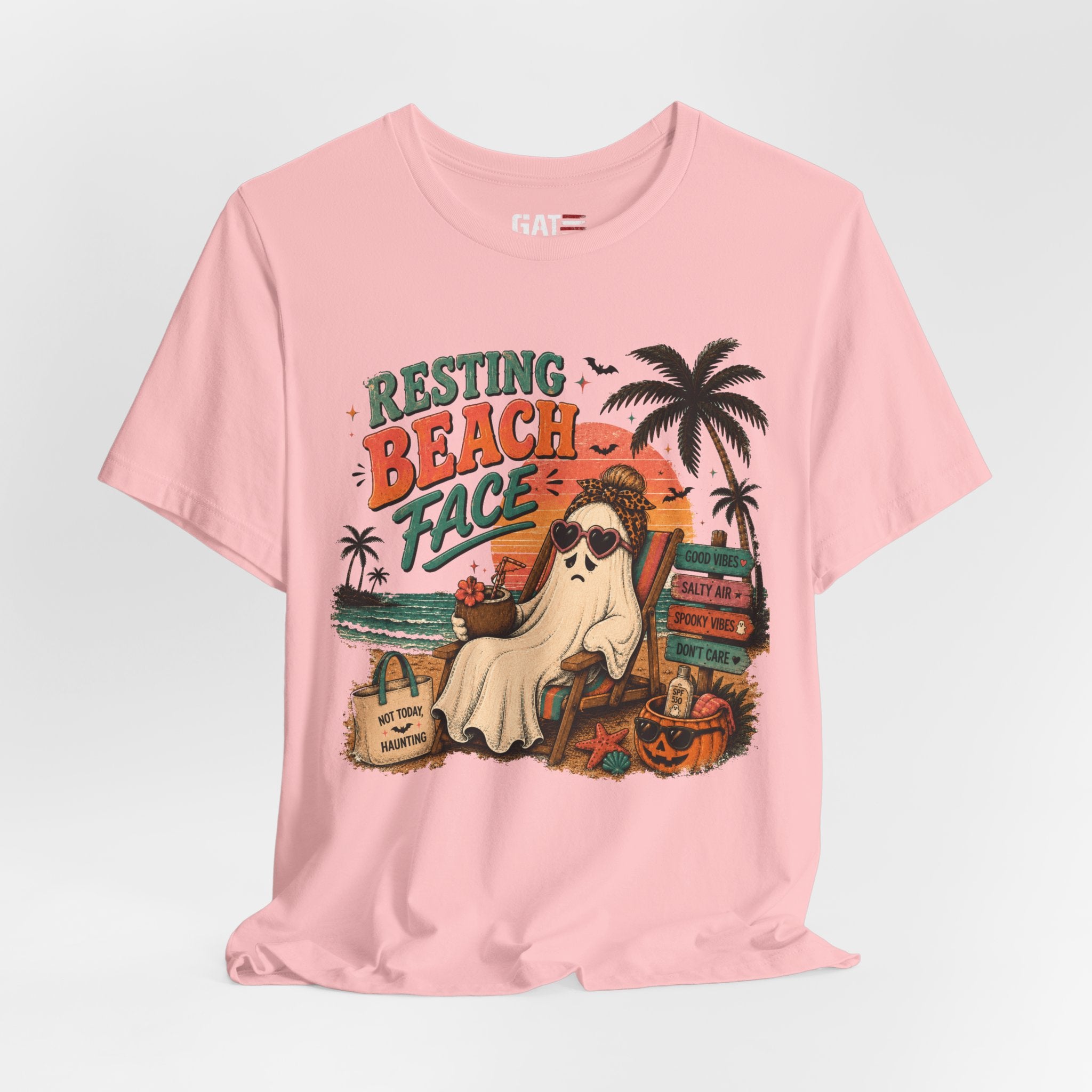 Summerween Shirt, Spooky Beach Shirt, Ghost Beach Tee, Halloween Beach Shirt, Coastal Halloween Tee, Tropical Ghost Shirt