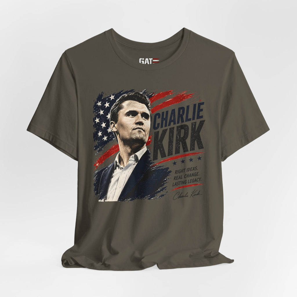 Charlie Kirk Shirt Conservative Patriotic T Shirt Republican American Flag Tee USA Freedom Gift Political Apparel