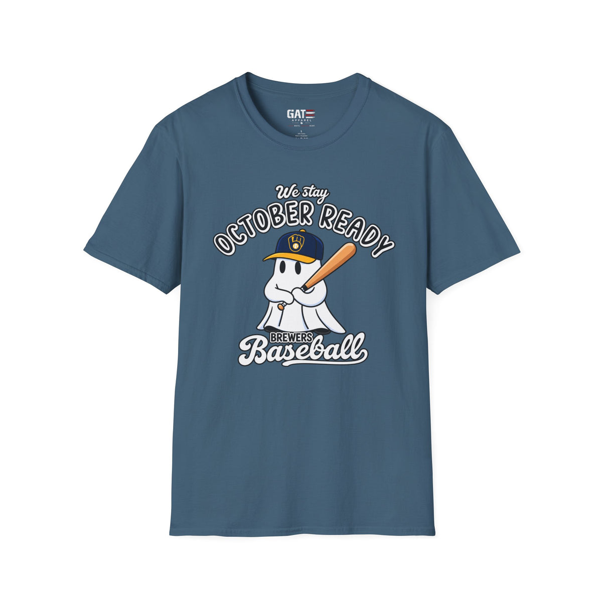 Milwaukee Brewers ghost baseball graphic shirt mockup