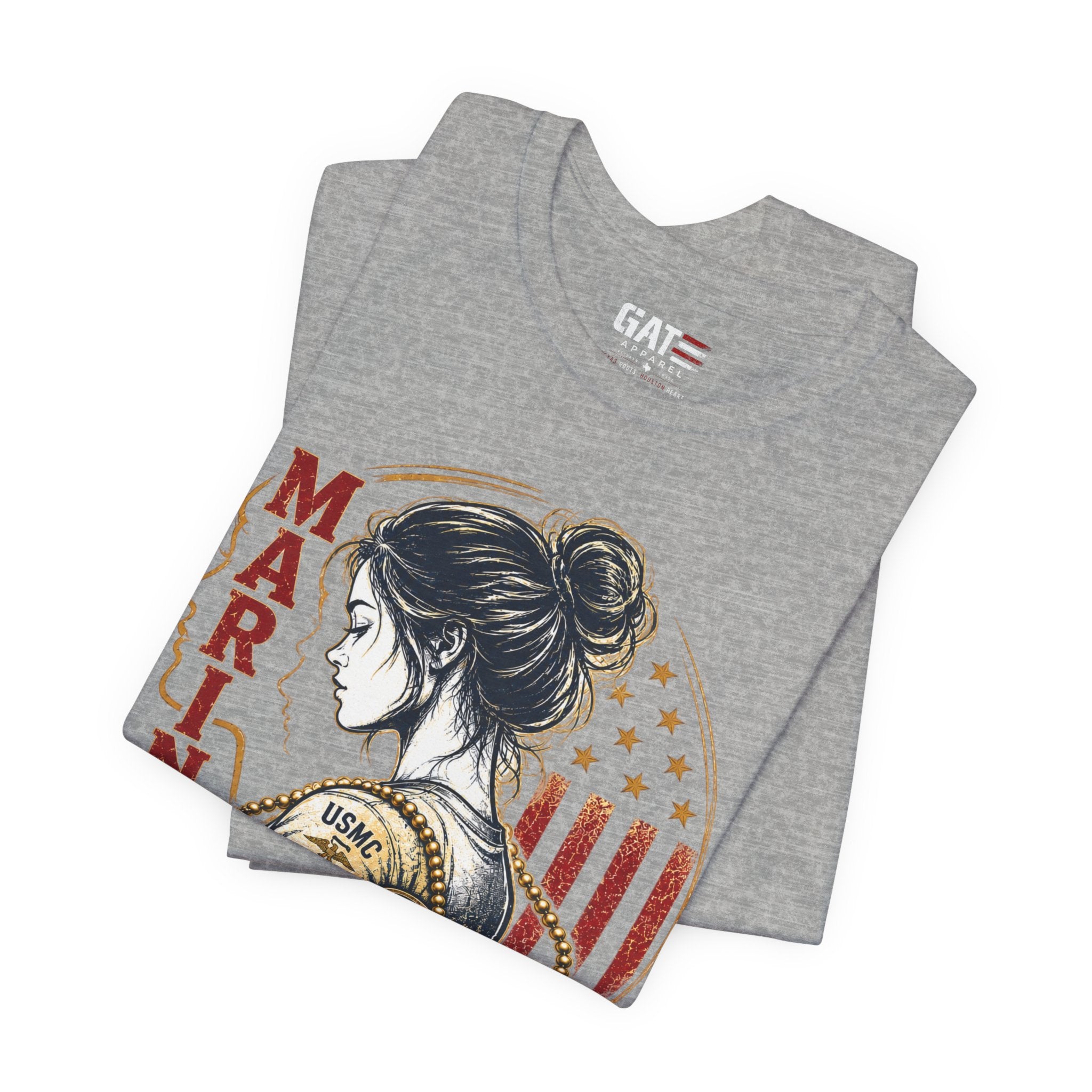 Female Marine Vet T‑Shirt – "Once a Marine, Always a Marine" Patriotic Female Veteran Tee