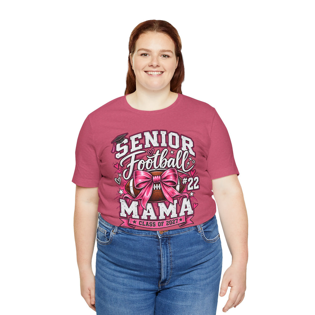 Football Mom Personalized Shirt Custom Player Name Number Helmet Game Day Tee