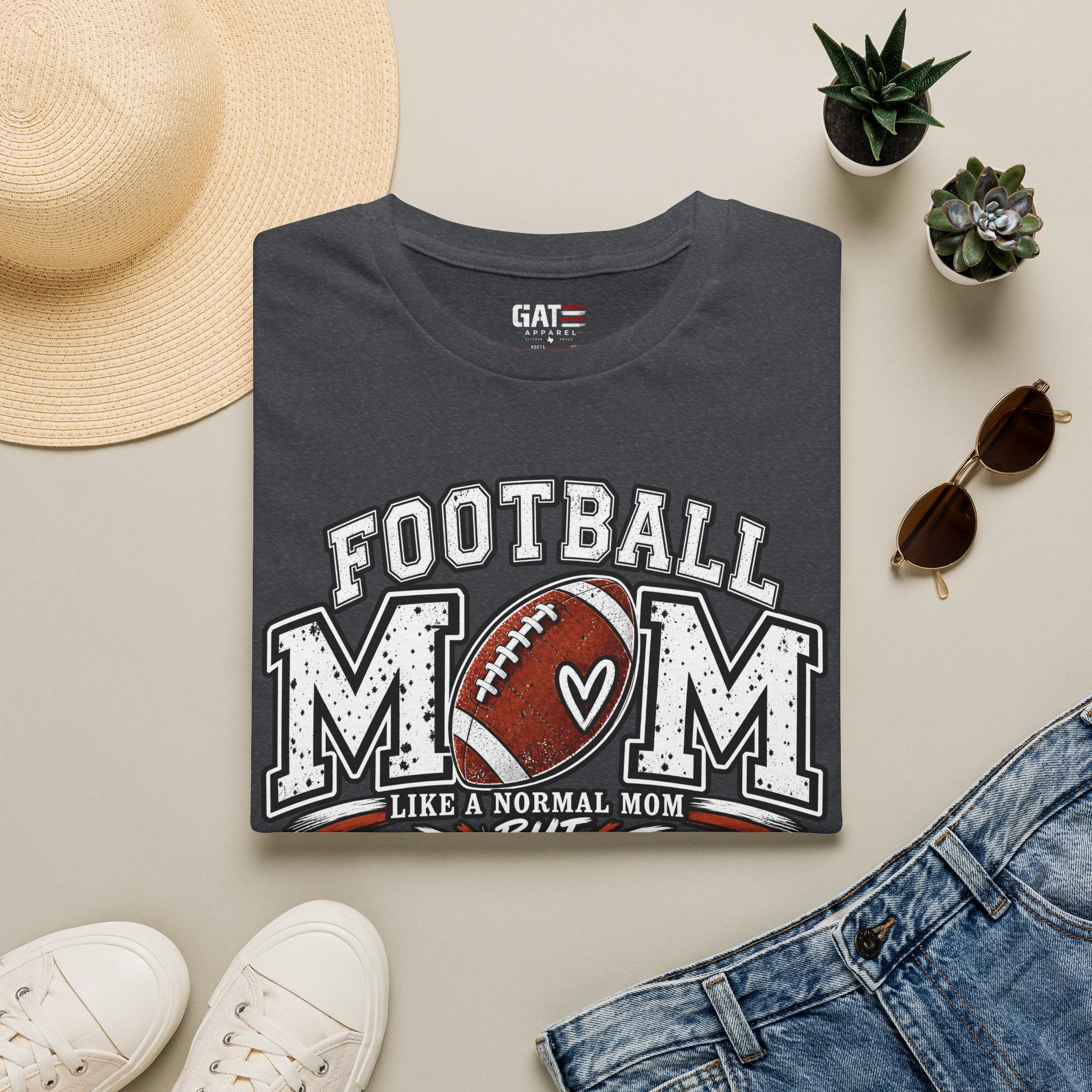 Football Mom Gildan Soft Style T-Shirt — Loud & Proud Vintage Football Mom Tee
