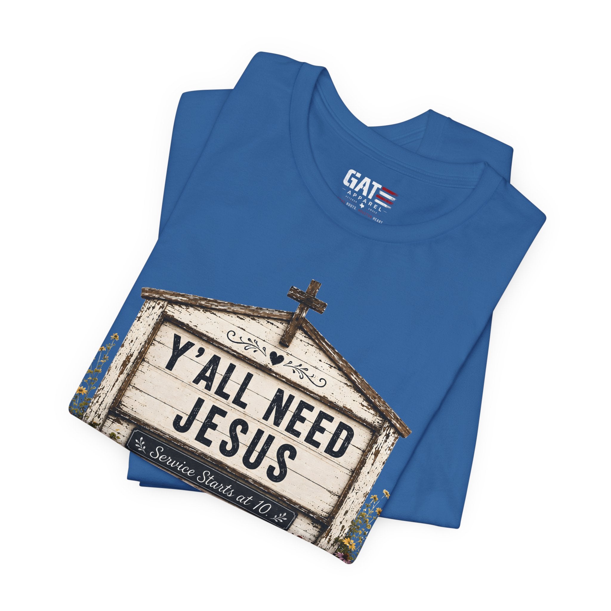 Y'all Need Jesus, Christian Shirt for Women, Rustic Faith Graphic Tee, Country Western Shirt, Farmhouse Christian Gift, Cowgirl Church Tee