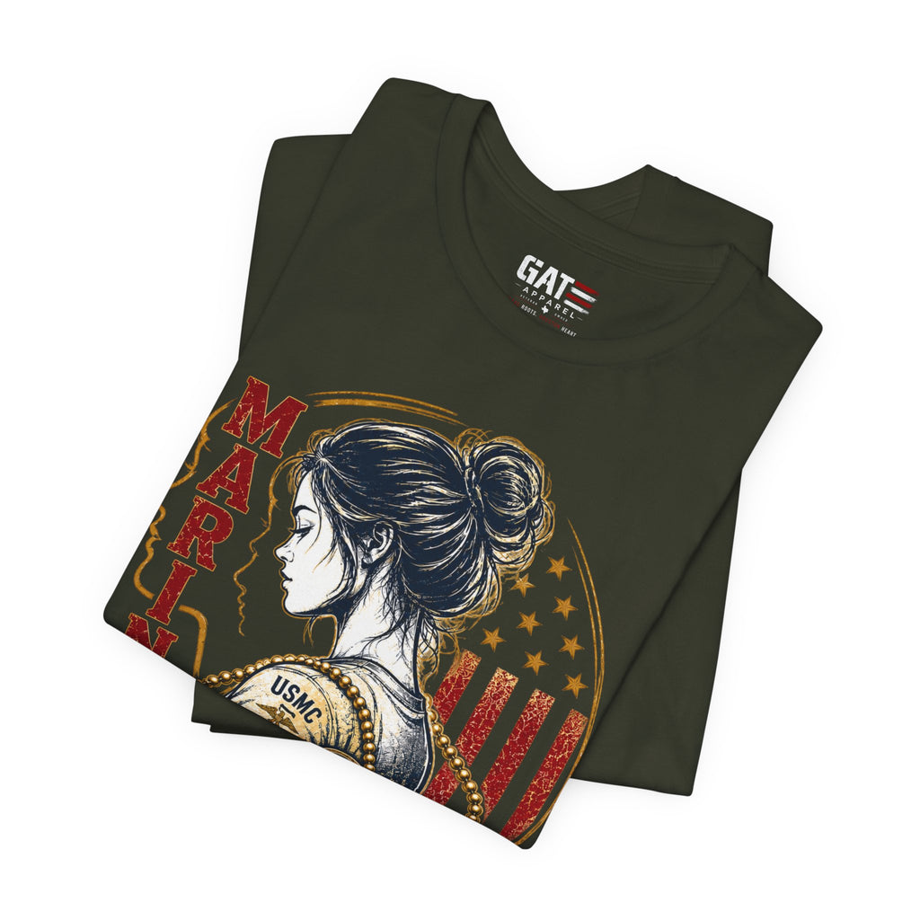 Female Marine Vet T‑Shirt – "Once a Marine, Always a Marine" Patriotic Female Veteran Tee