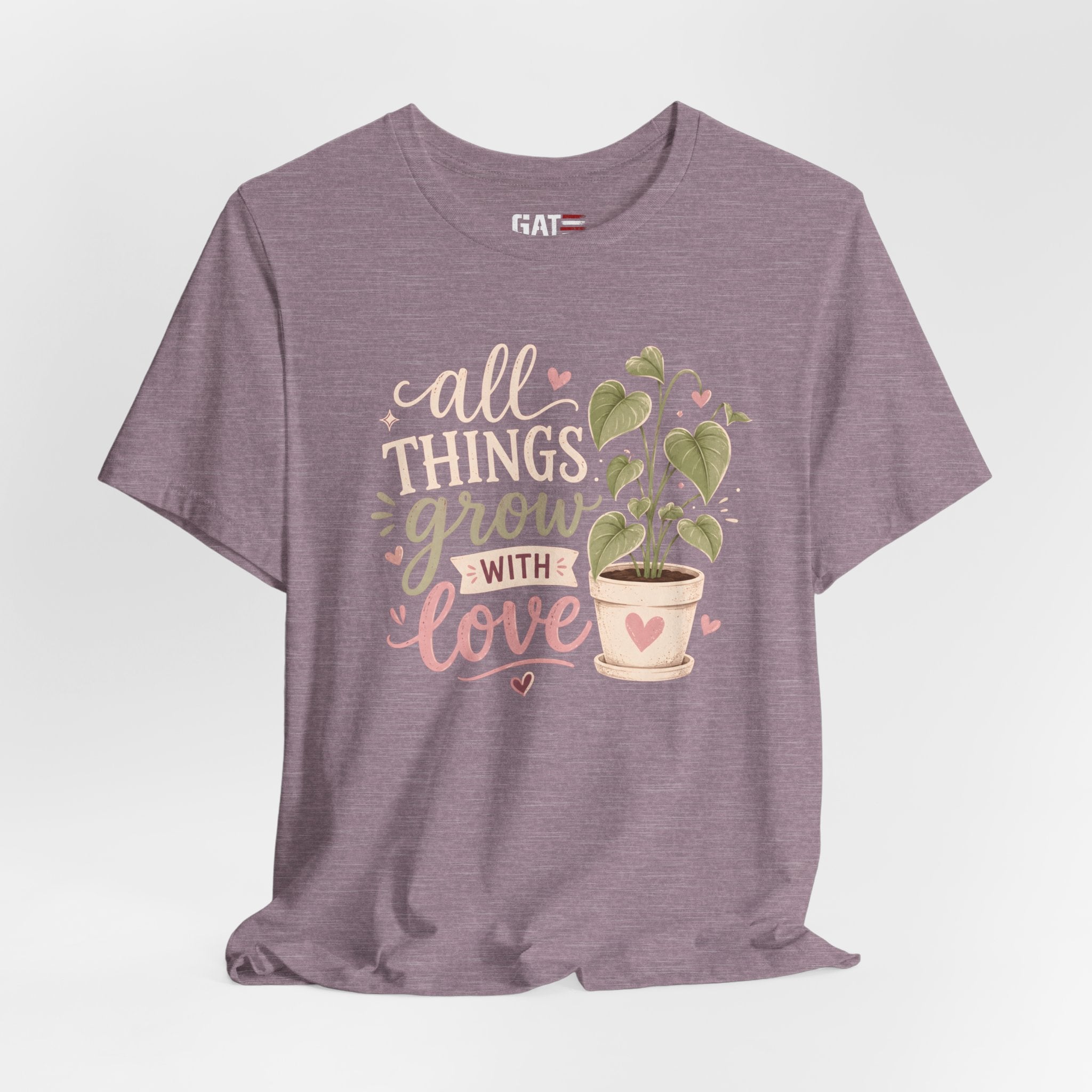 Plant Lover Shirt, All Things Grow With Love Shirt, Gardening Shirt, Botanical Tee, Plant Mom Gift, Flower Lover