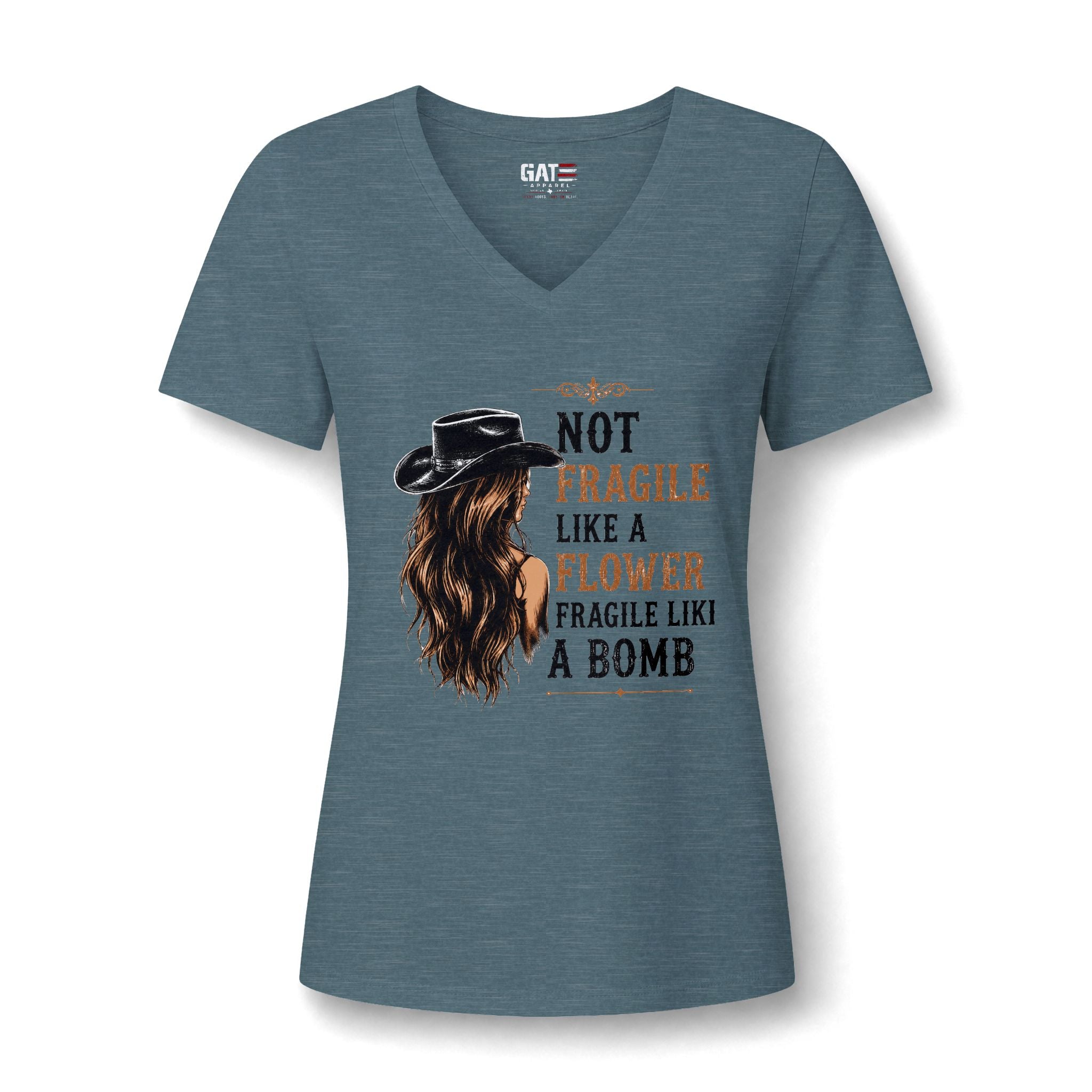 Beth Dutton Not Fragile Like a Flower — Women's V-Neck Tee