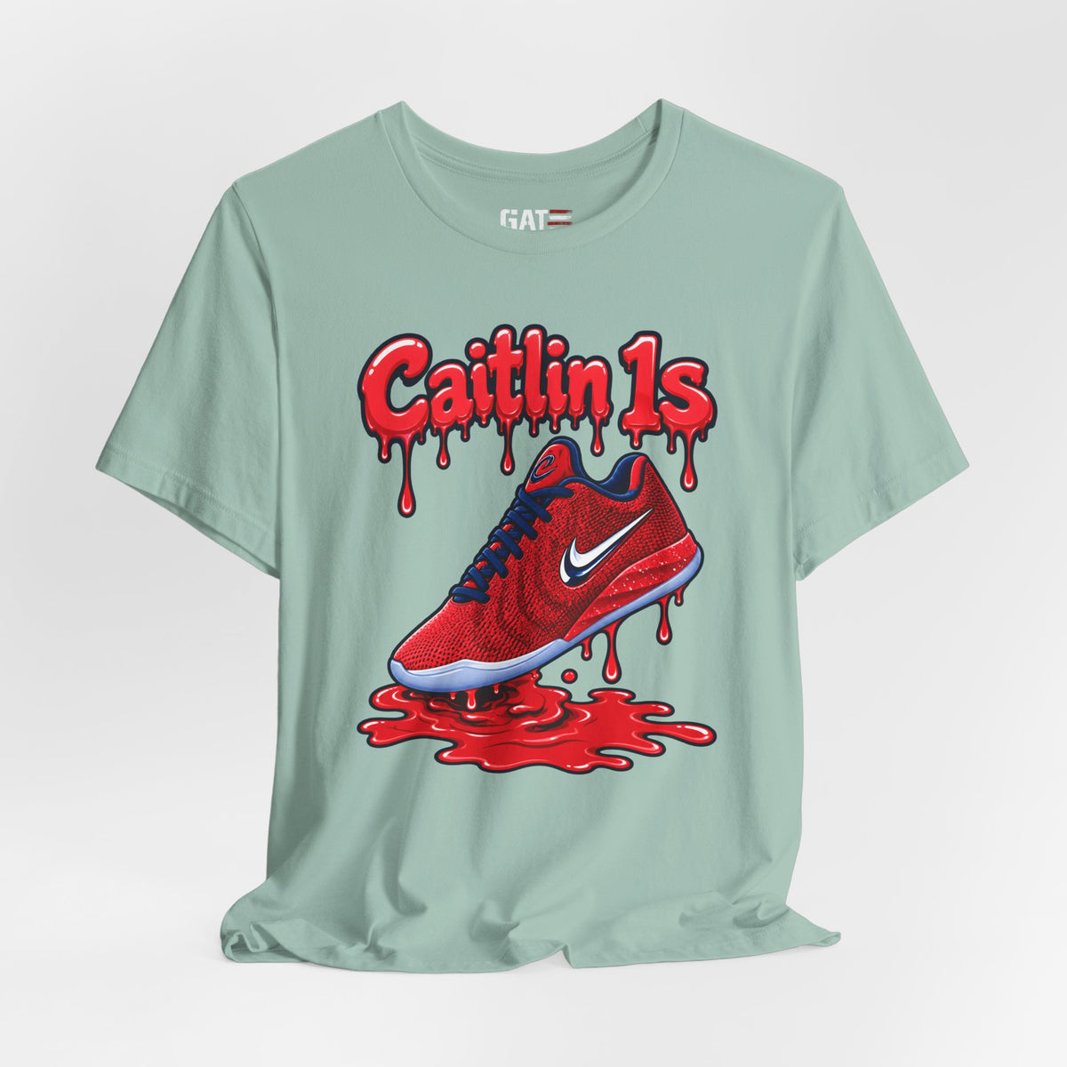 Caitlin Clark Caitlin 1s USA Reds Paint Sneaker Shirt
