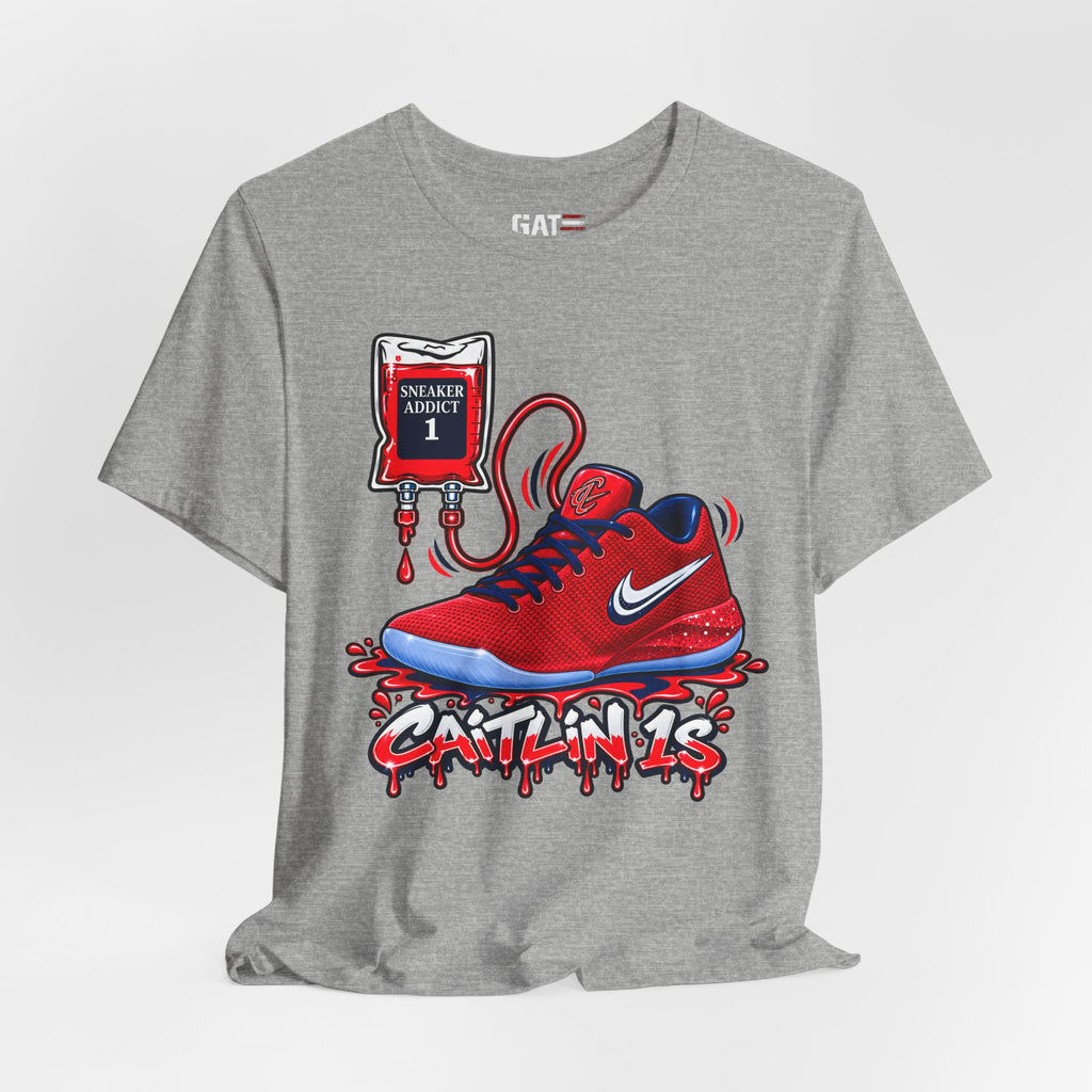 Caitlin Clark Caitlin 1s Addict Red Sneaker Shirt