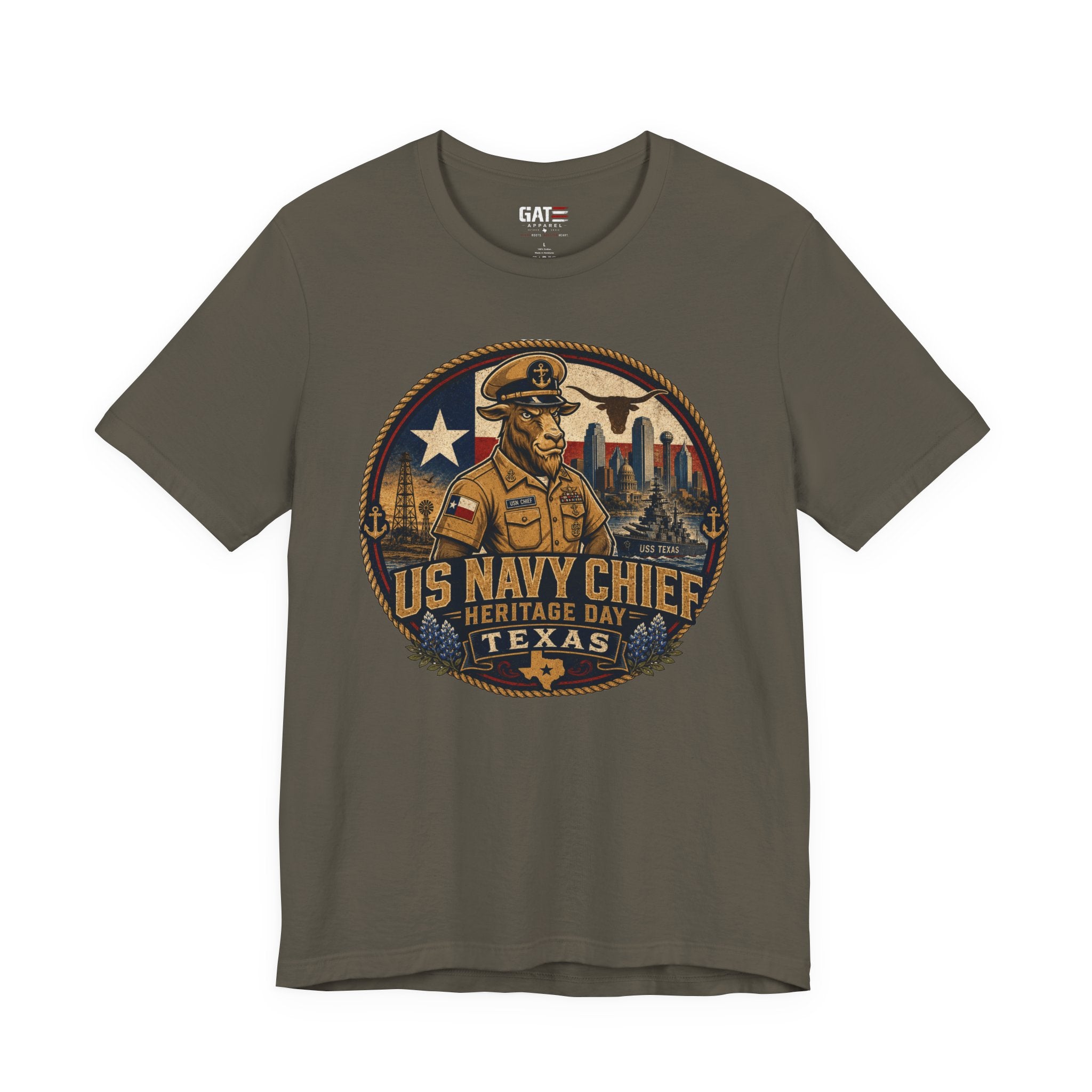 US Navy Chief Heritage Day Texas Shirt, Navy Chief Goat Shirt, Chief Petty Officer Gift, Military Pride Tee, Navy Veteran