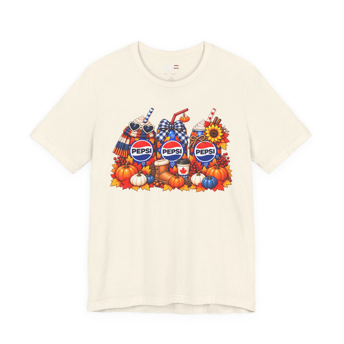 Pepsi autumn soda graphic tee mockup