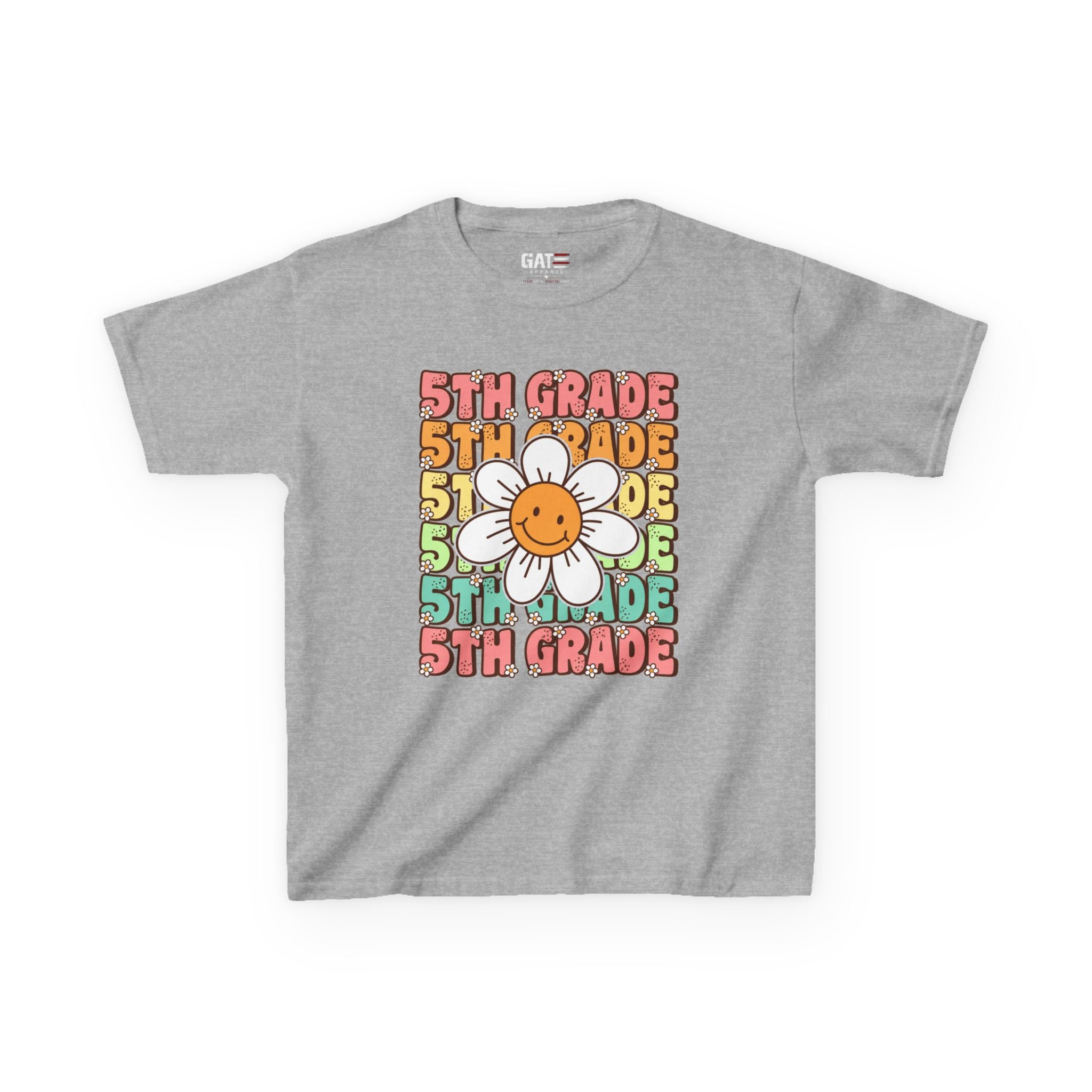 Custom Grade Level Shirt for Kids – Retro Daisy Back to School Tee