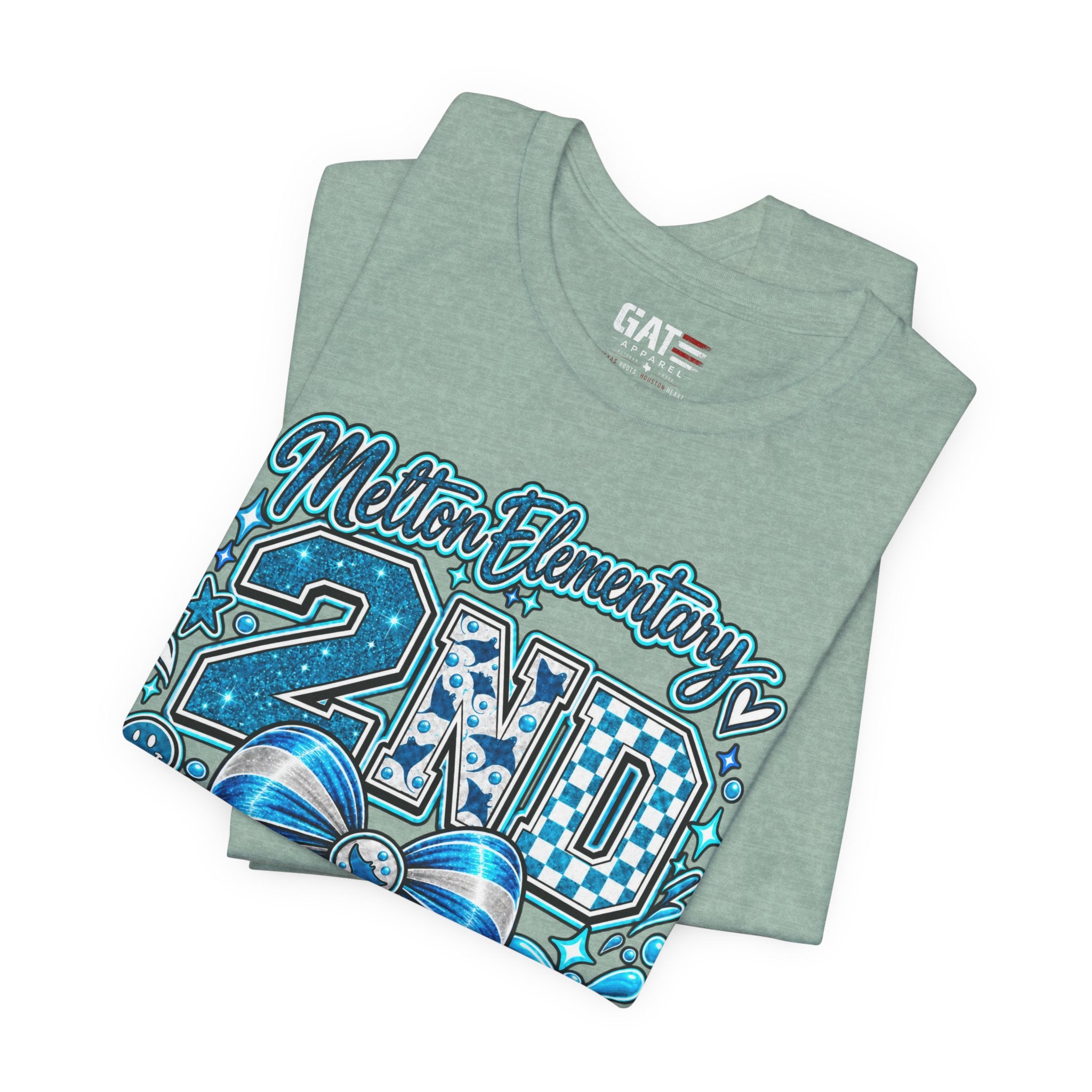 Melton 2nd Grade School T‑Shirt — Bow Design
