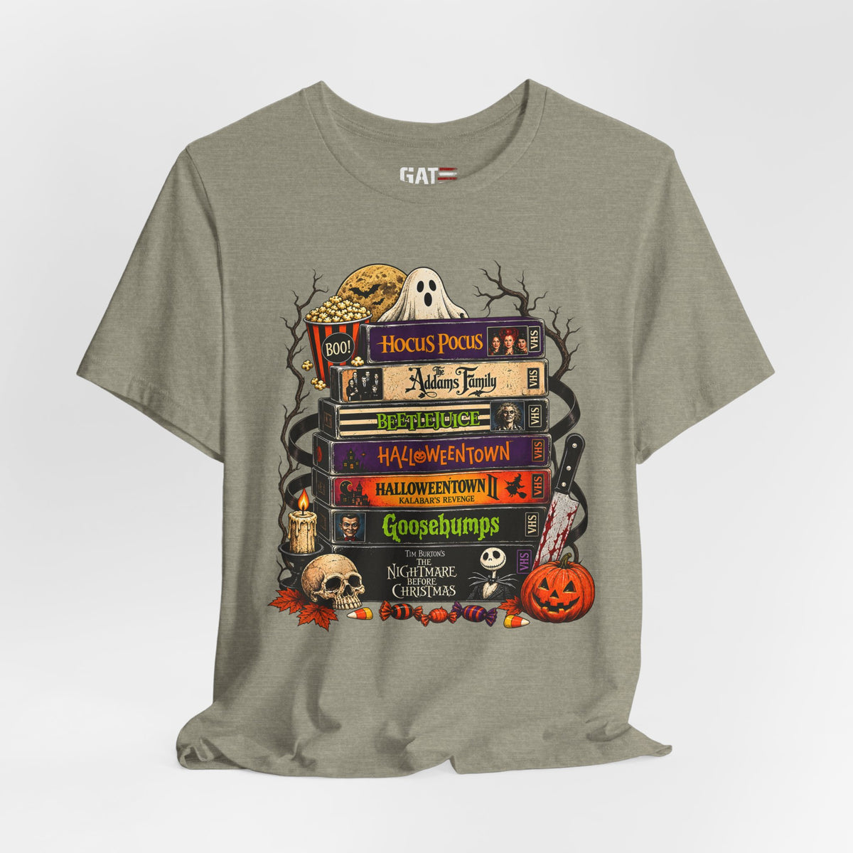 Halloween Movie Stack Shirt | Spooky Classics Tee