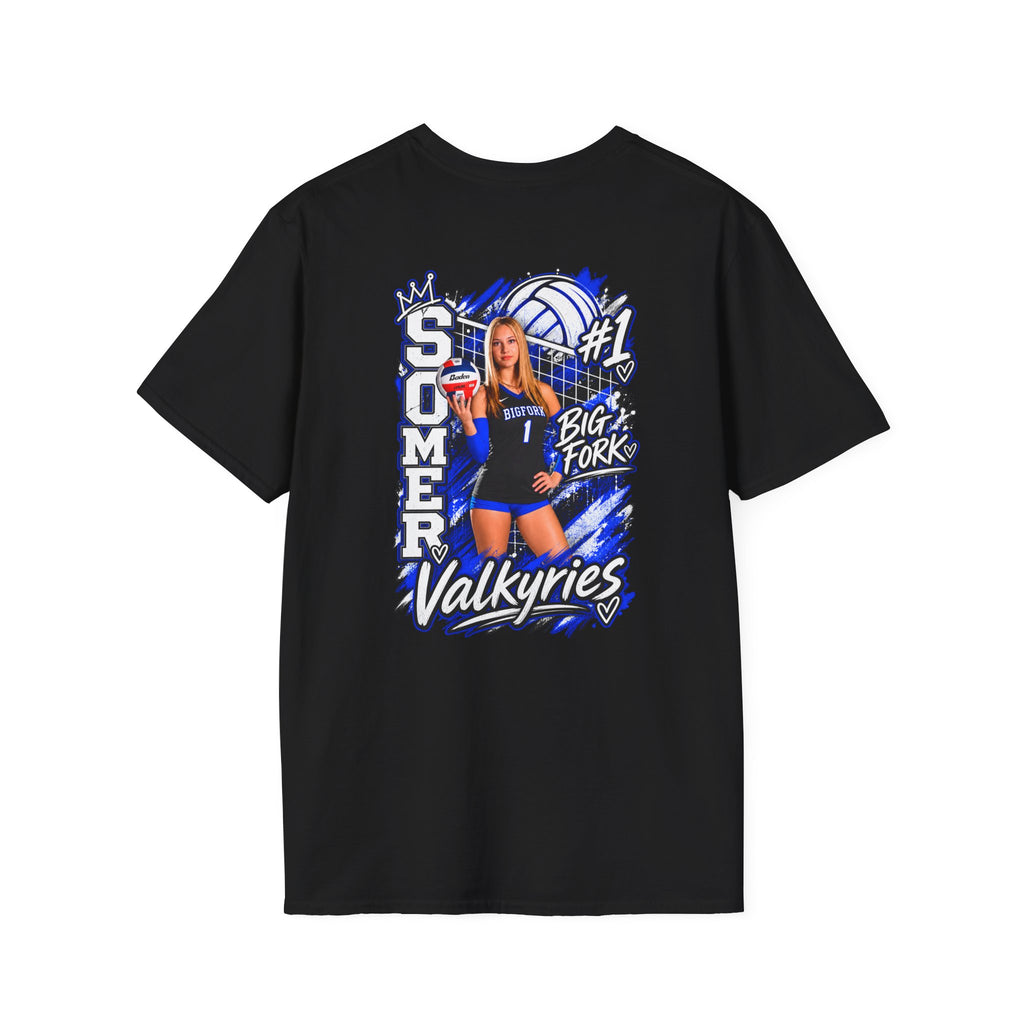 Volleyball Mom Senior Player Photo Tee — Custom Photo Team Name and Number