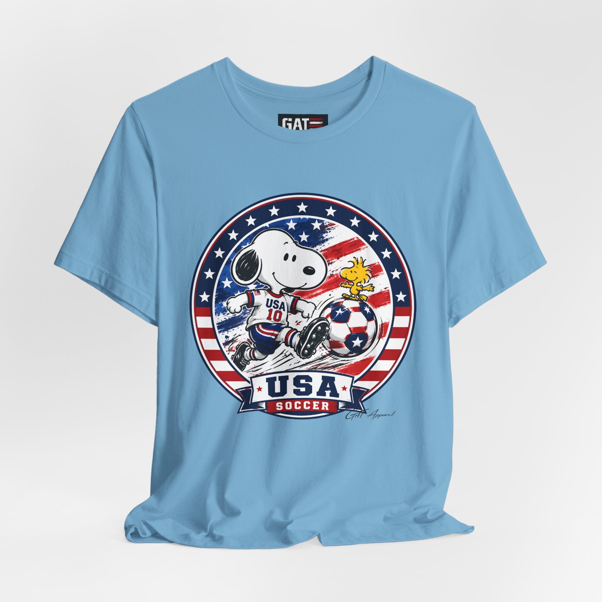 USA Soccer Snoopy Shirt  Patriotic USA Soccer Tee American Flag Design, World Cup, Soccer Fan