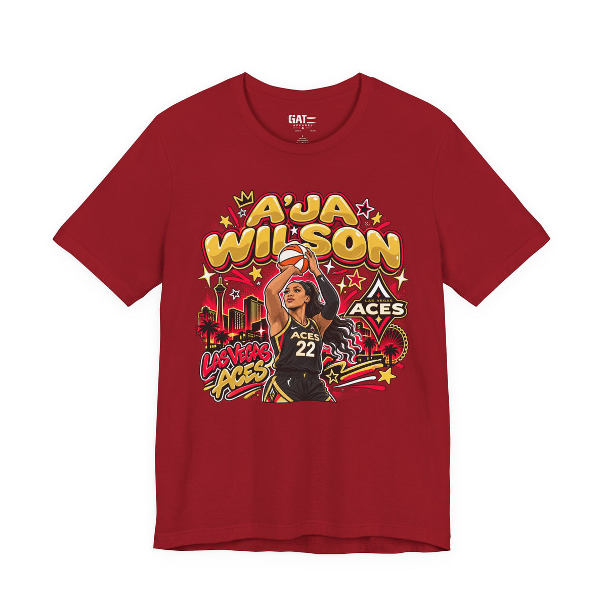 A'ja Wilson Las Vegas Aces Shirt – WNBA Player Graphic Tee product mockup 12