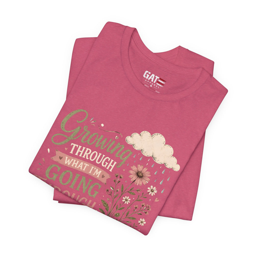 Motivational Christian Shirt for Women, Inspirational Growth Graphic Tee, Faith Encouragement Shirt, Floral Positive Mindset Gift