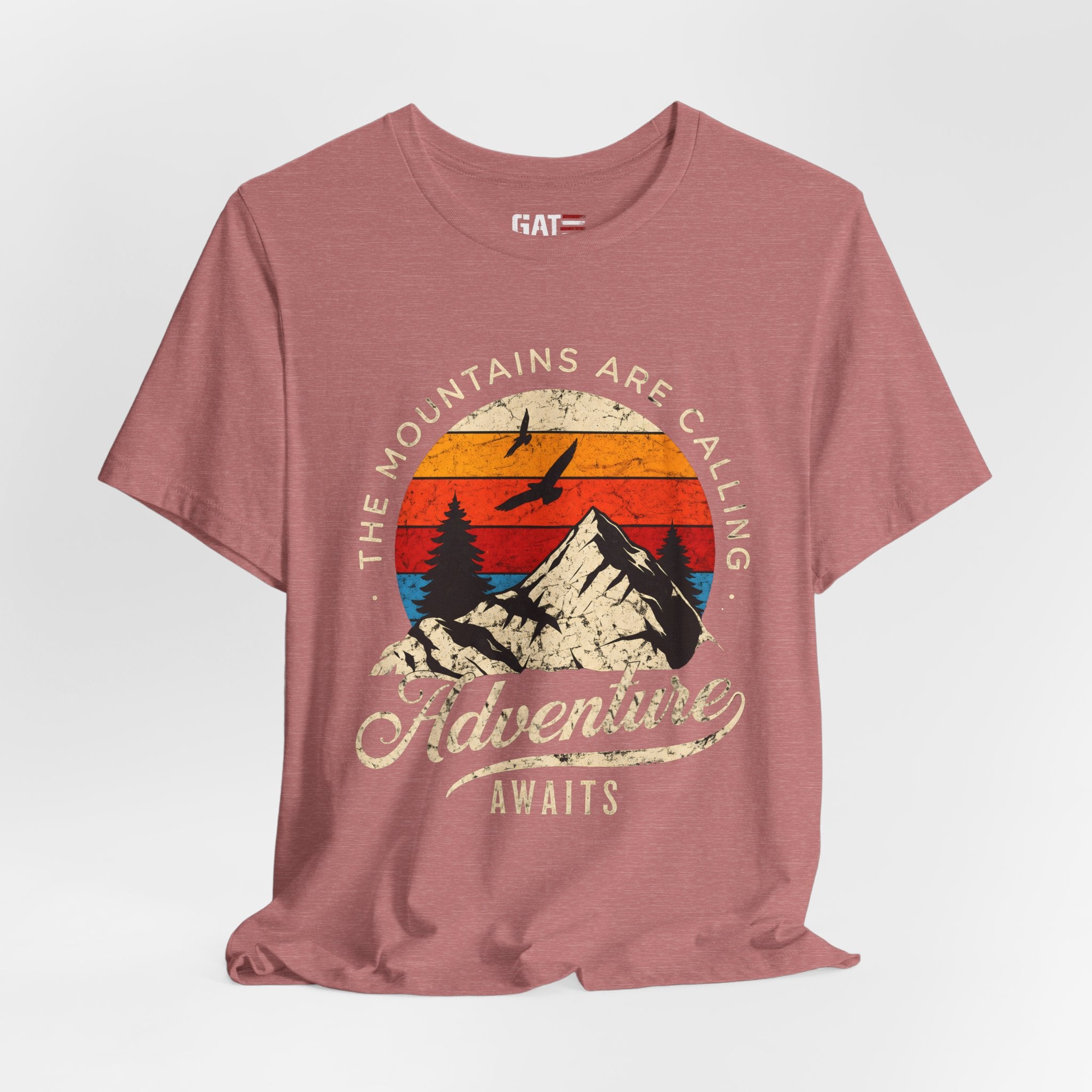 Mountain Adventure Shirt, The Mountains Are Calling Adventure Awaits Tee, Vintage Hiking T Shirt, Camping Shirt, Outdoor Lover Gift, Nature