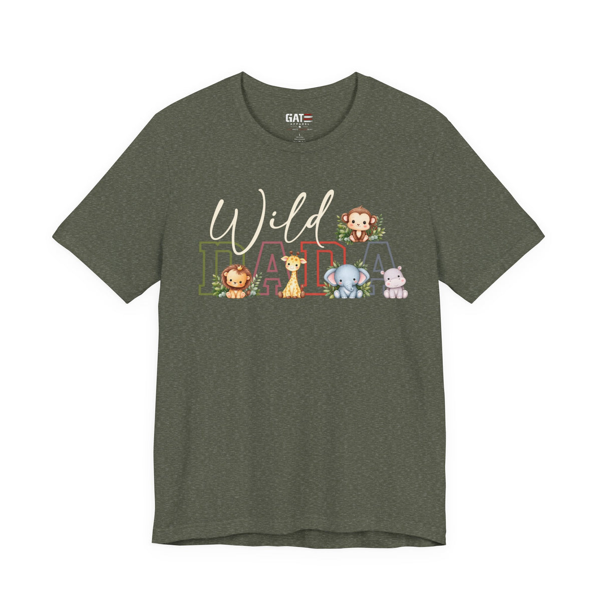 Wild Dada Safari Animals Tee – Cute Jungle Baby Animal Graphic Shirt - product image 13