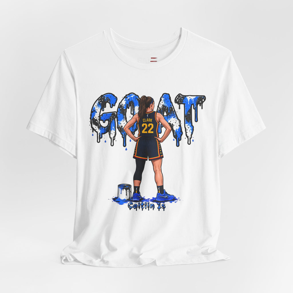 Caitlin Clark Caitlin 1s GOAT Blue Paint Sneaker Shirt