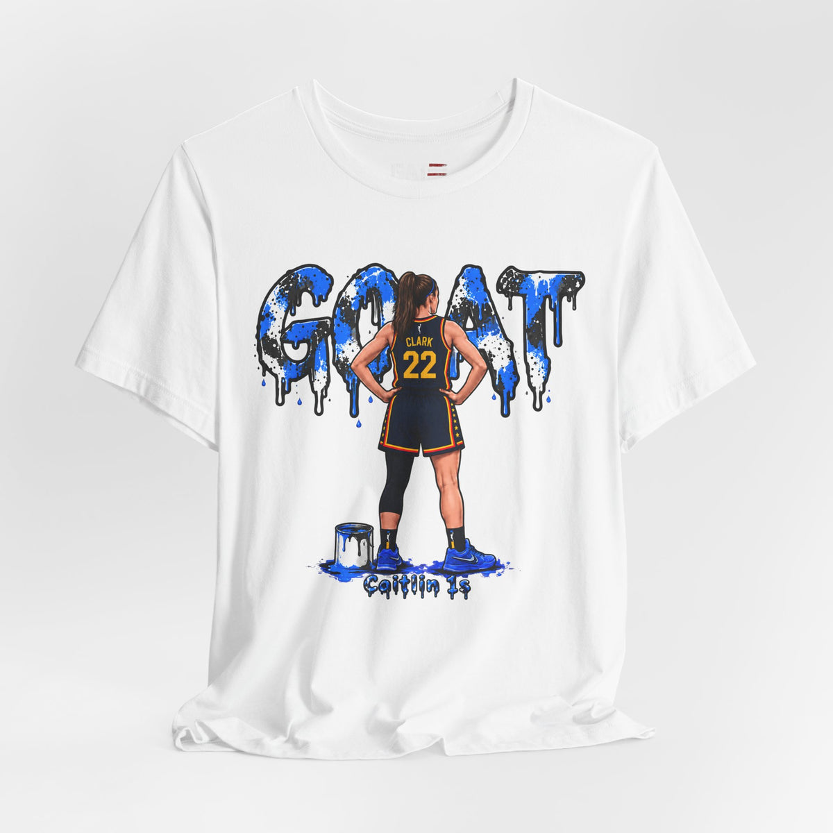Caitlin Clark Caitlin 1s GOAT Blue Paint Sneaker Shirt