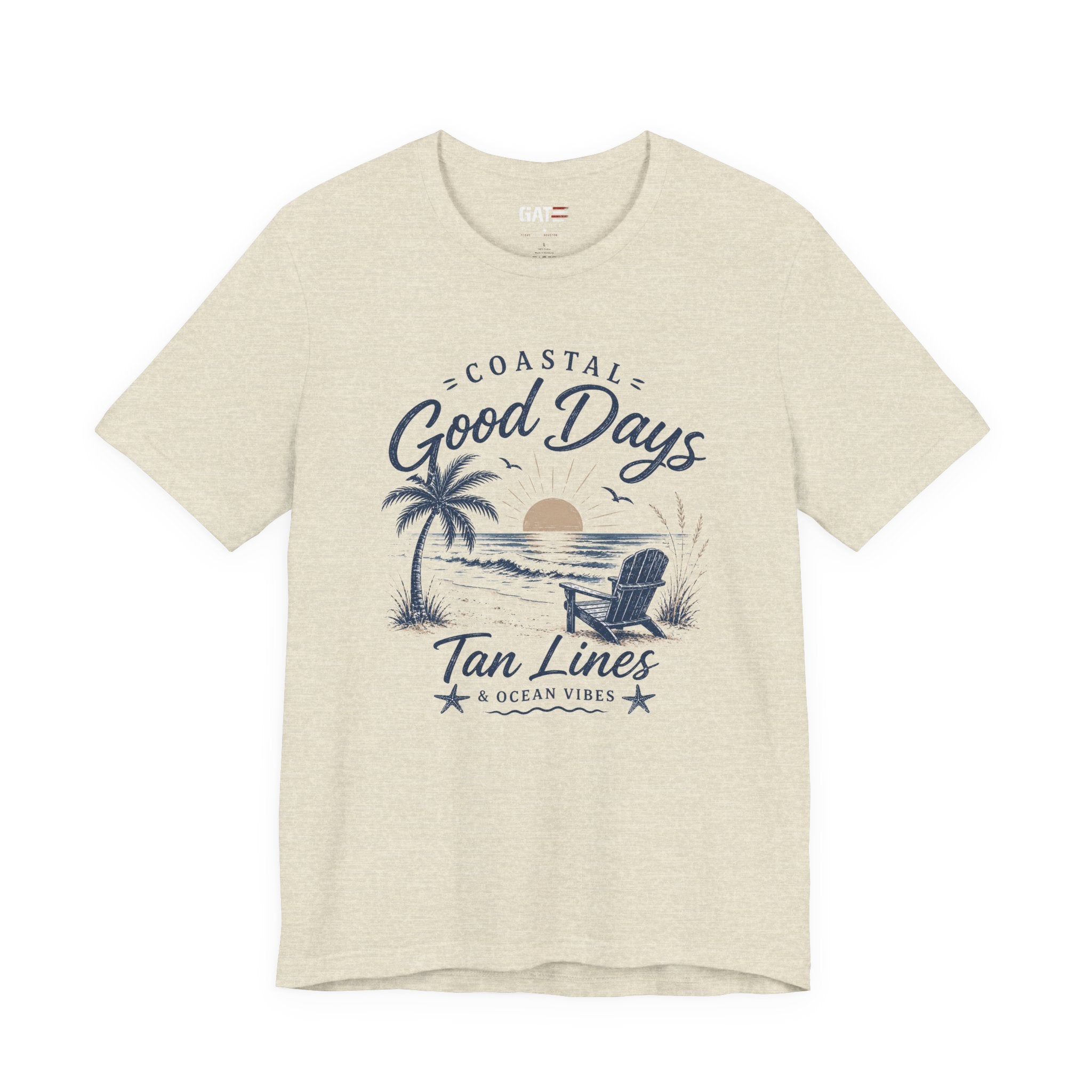 Coastal Good Days Tee — 'Tan Lines' Beach Sunset T-Shirt