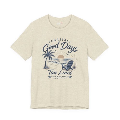 Coastal Good Days Tee — 'Tan Lines' Beach Sunset T-Shirt