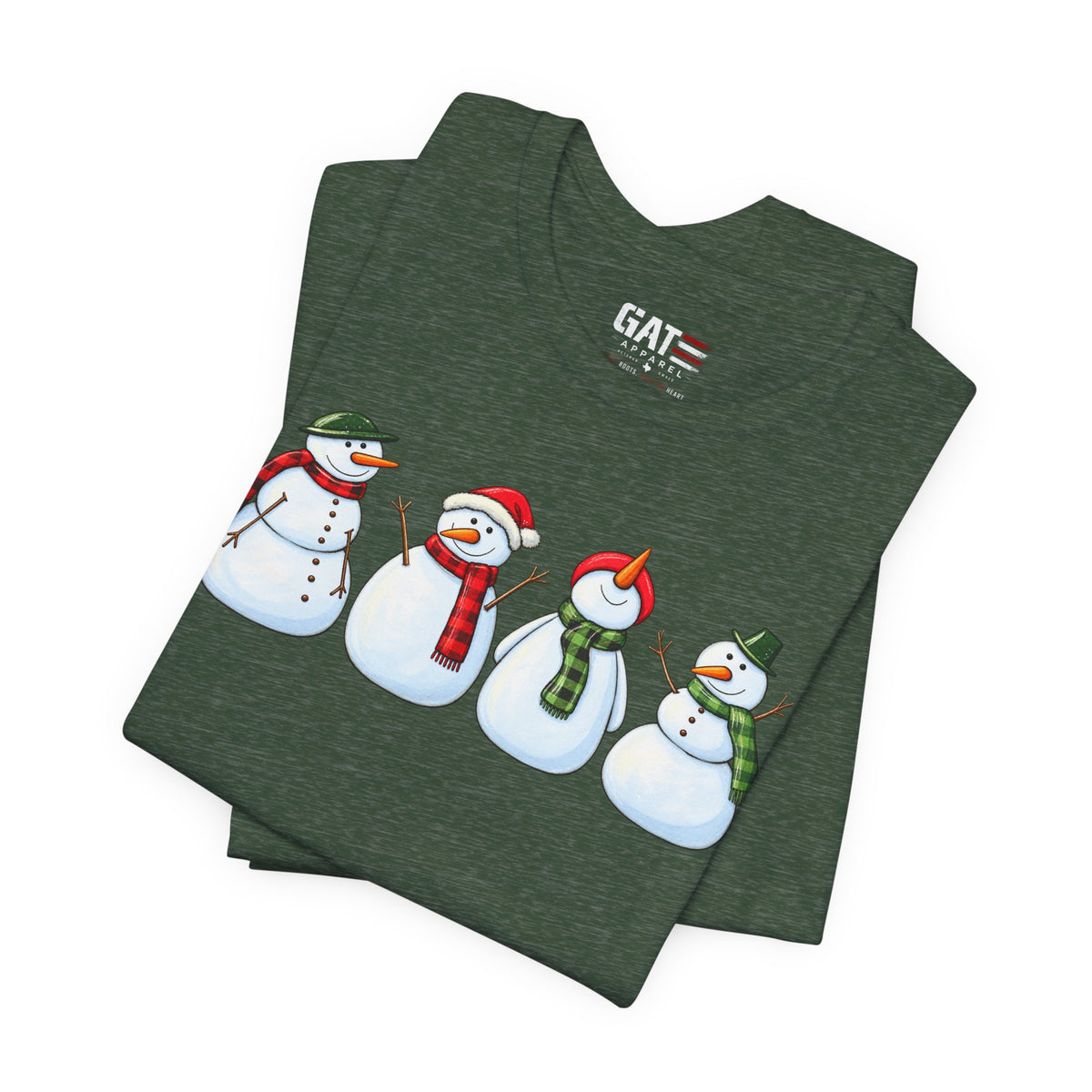Snowman Winter Graphic T-Shirt - product mockup view 17