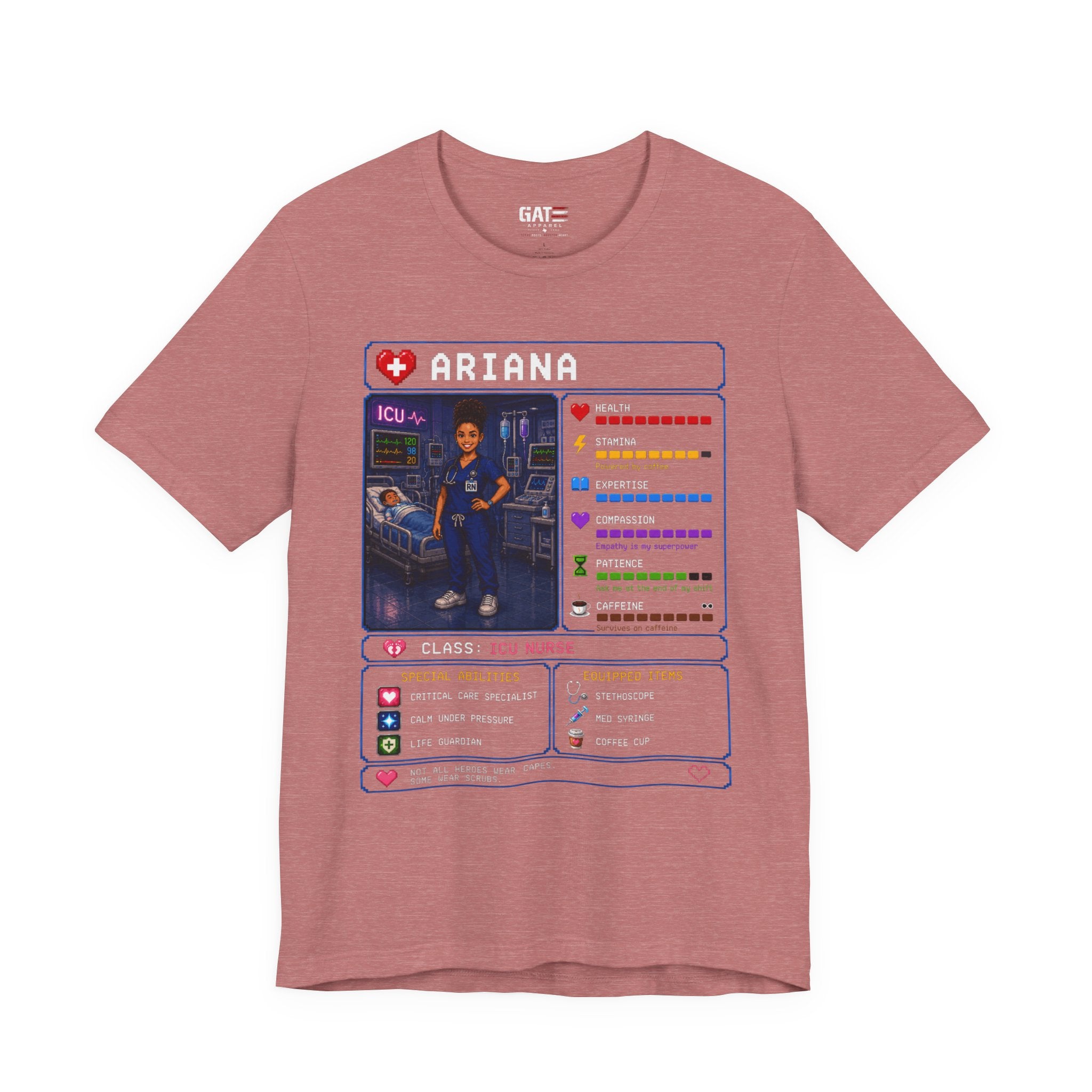 Custom ICU Nurse RPG Character Shirt | Personalized Nurse Gift