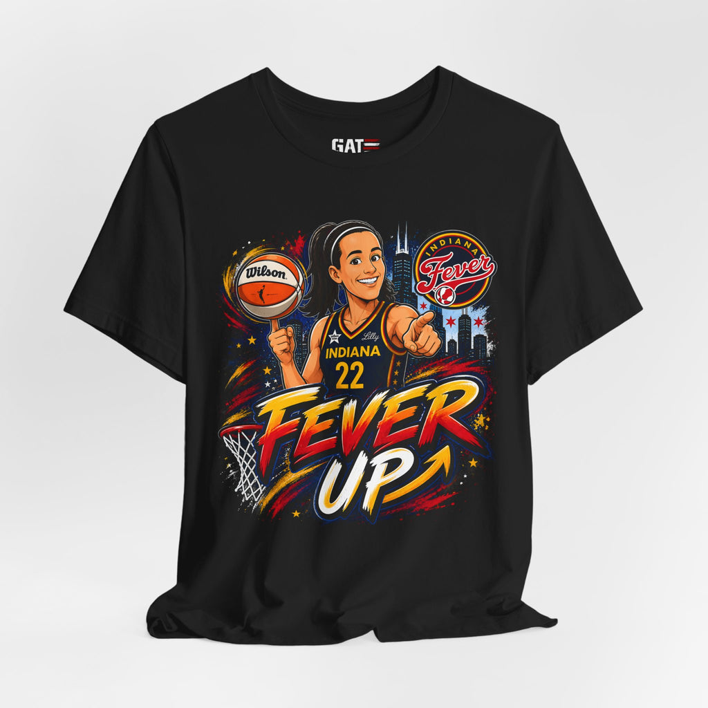 Caitlin Clark Indiana Fever #22 T-Shirt Fever Up WNBA Basketball Graphic Tee