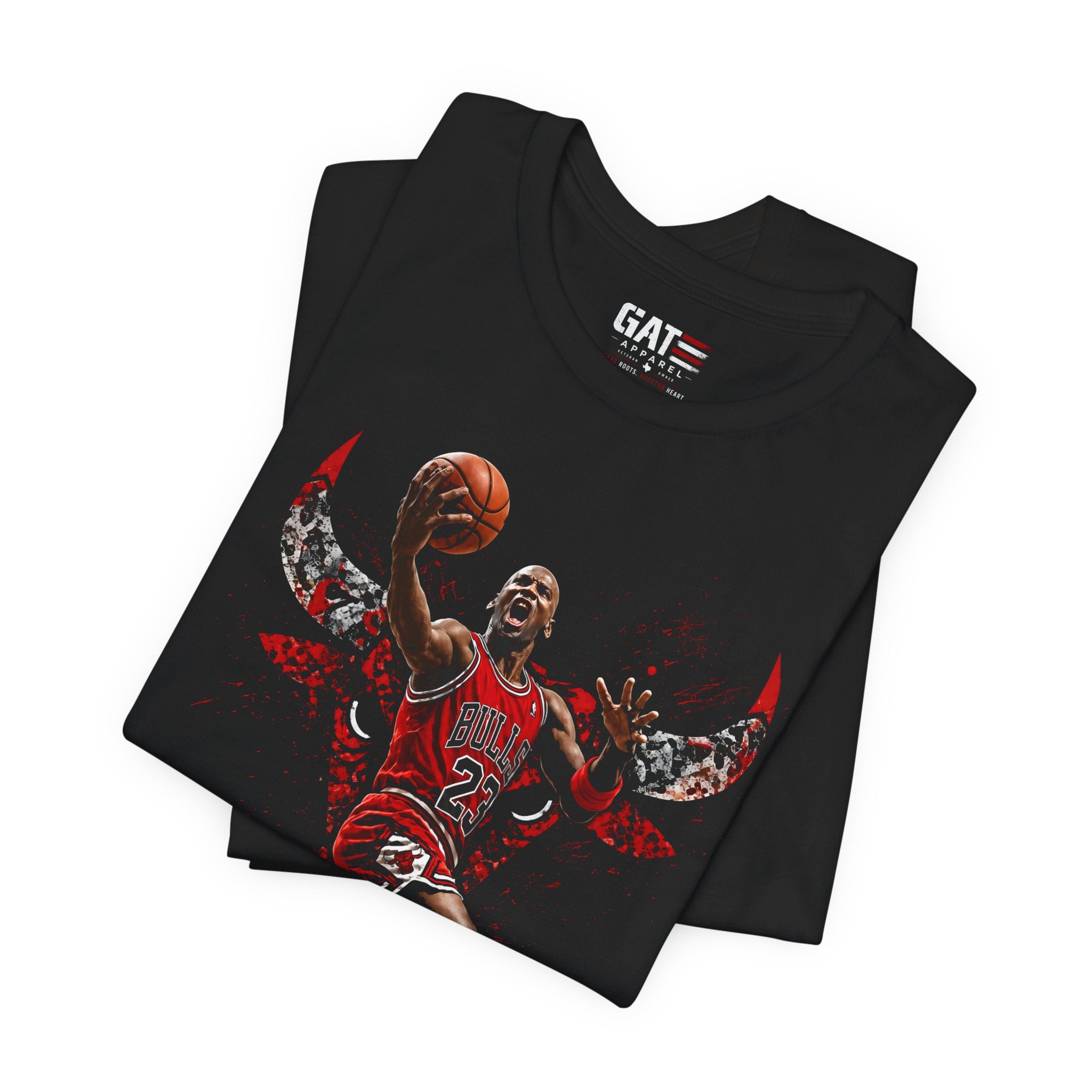 Jordan|Bulls|Legend Dunk T-Shirt — Retro Red Player Graphic