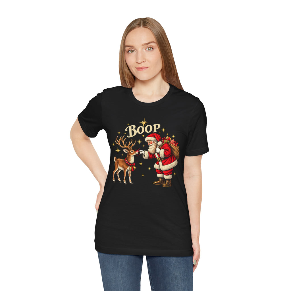 Santa and Reindeer Boop Christmas Graphic T-Shirt - product image 18