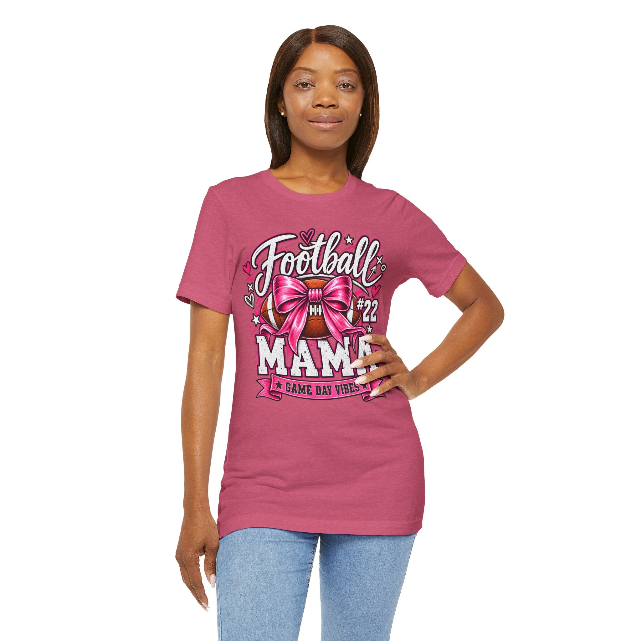 Football Mom Personalized Shirt Custom Player Name Number Helmet Game Day Tee