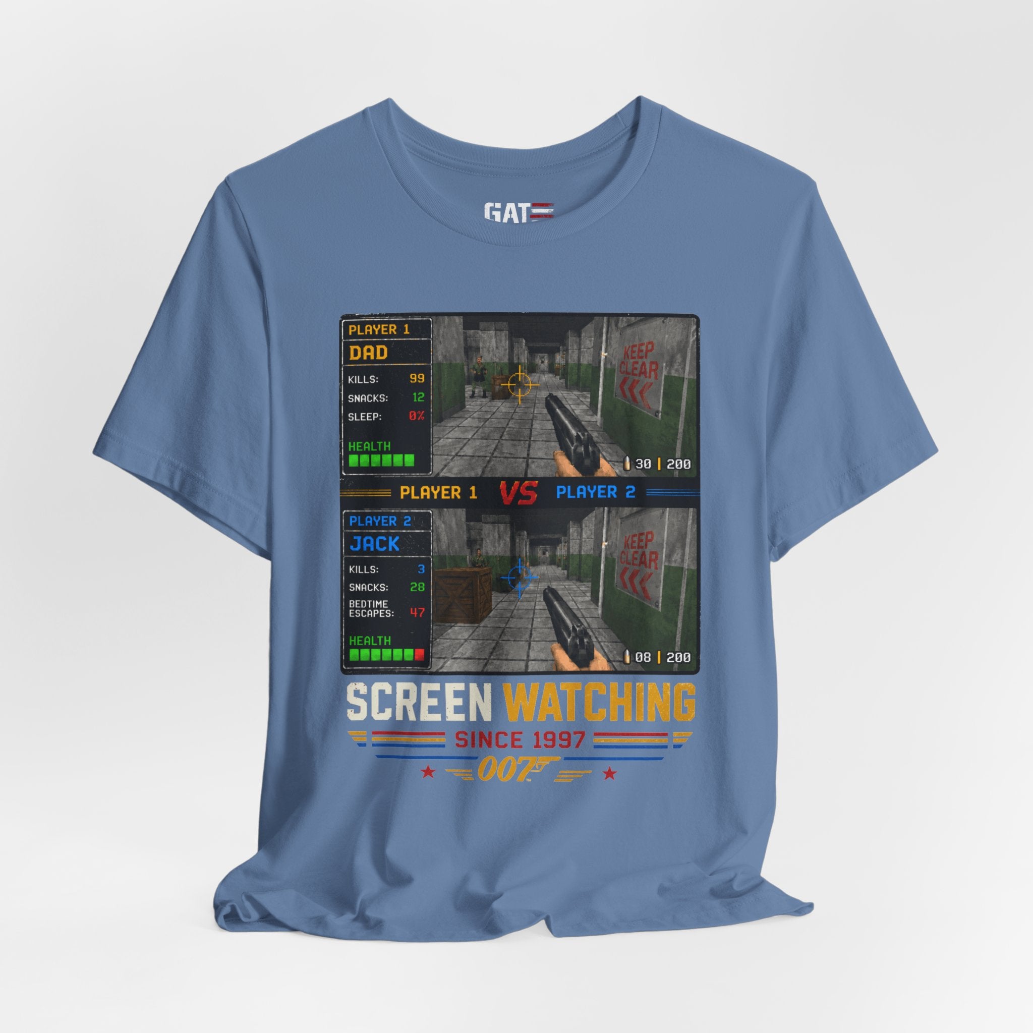 Personalized Shirt, Custom Gamer Shirt,GoldenEye 007 Shirt, Retro Gaming Shirt, N64 Gamer Gift, 90s Gaming Shirt, Father's Day Gift for Him