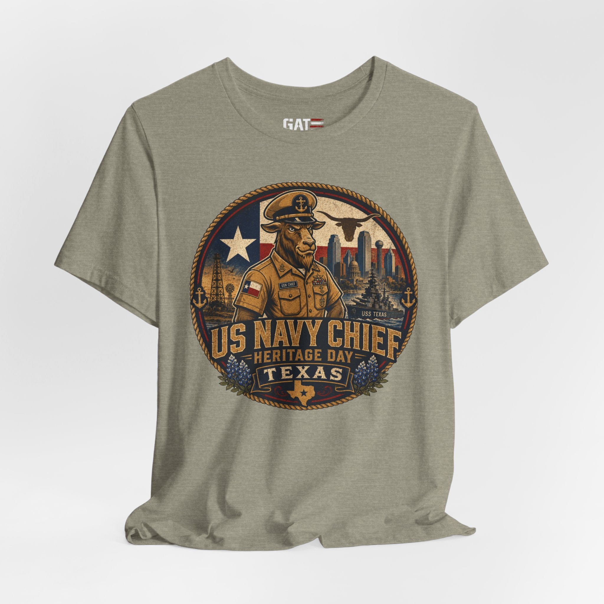 US Navy Chief Heritage Day Texas Shirt, Navy Chief Goat Shirt, Chief Petty Officer Gift, Military Pride Tee, Navy Veteran