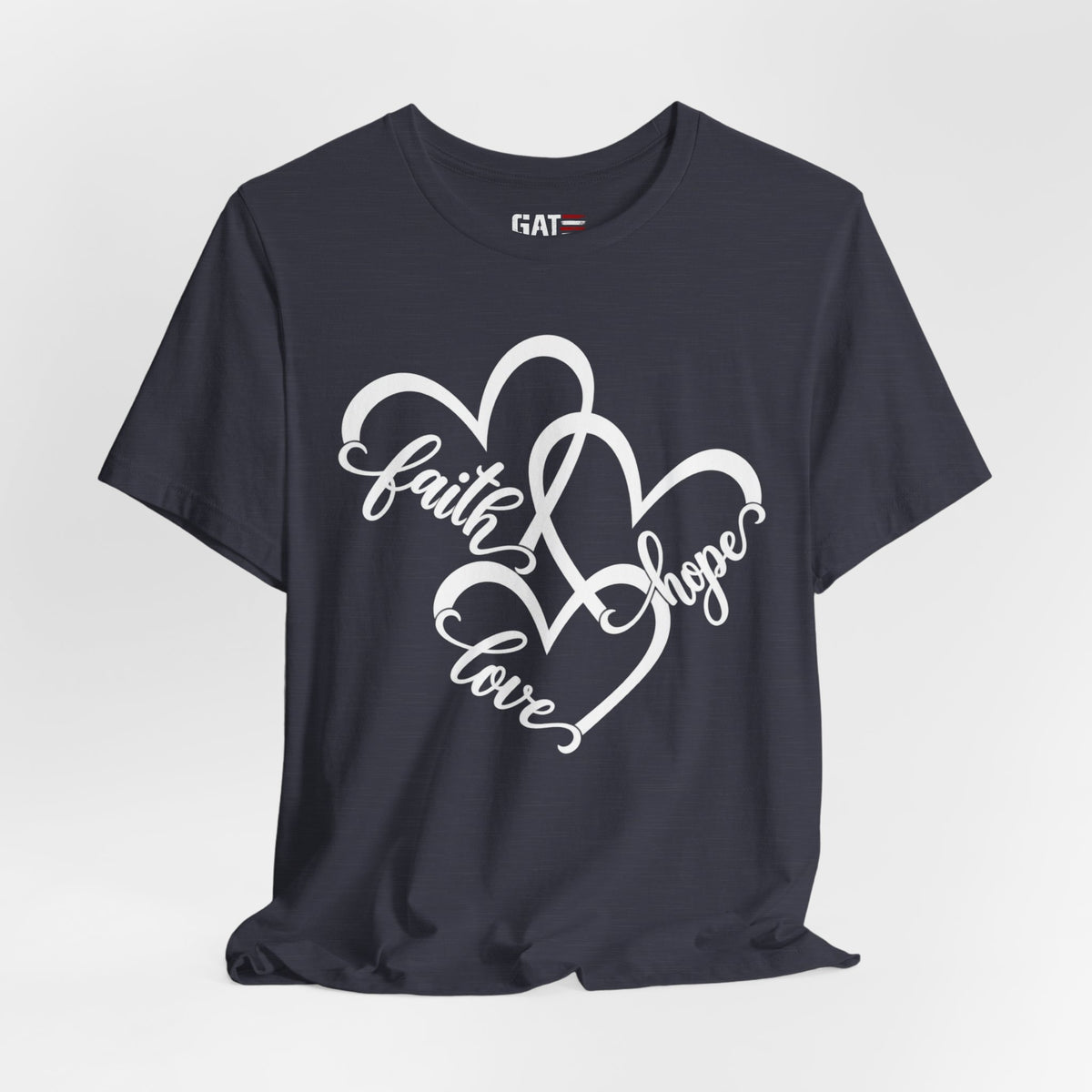 Faith Hope Love Heart T-Shirt — Inspirational Christian Tee