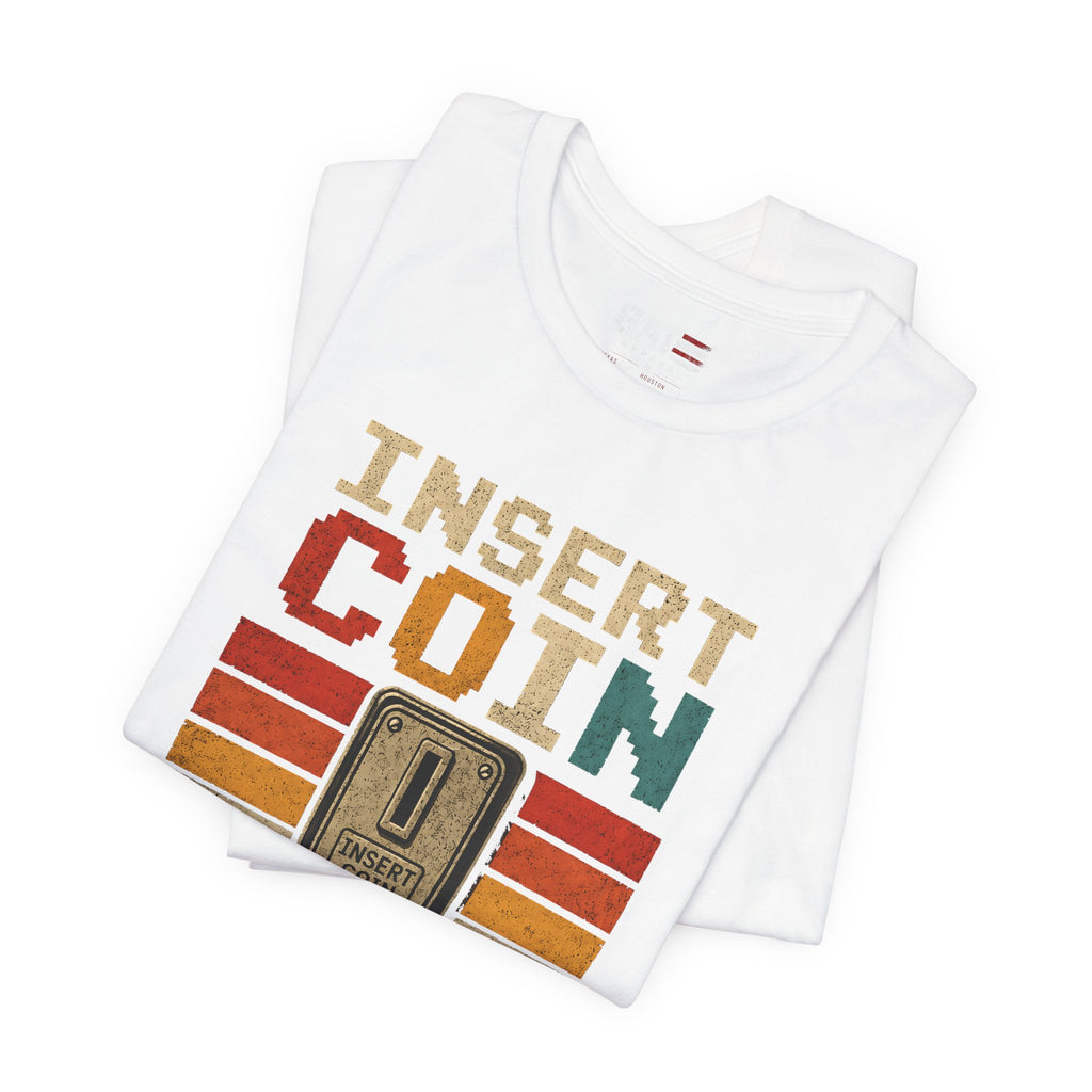 Insert Coin to Continue Adulting Shirt, Retro Gamer T-Shirt, Funny Gaming Tee, Video Game Gift for Gamers, Nerd Gift