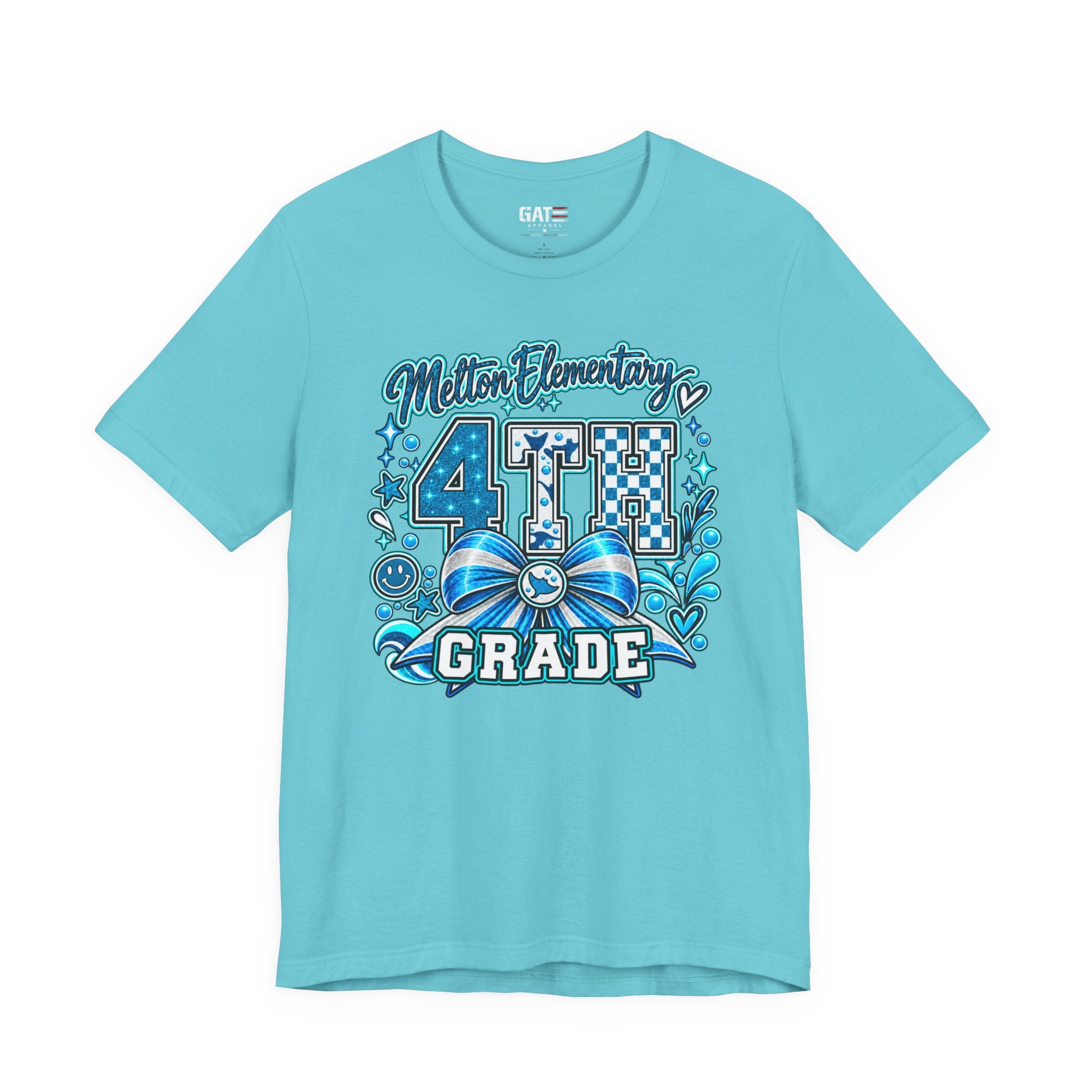 Melton 4th Grade School T‑Shirt — Bow Design
