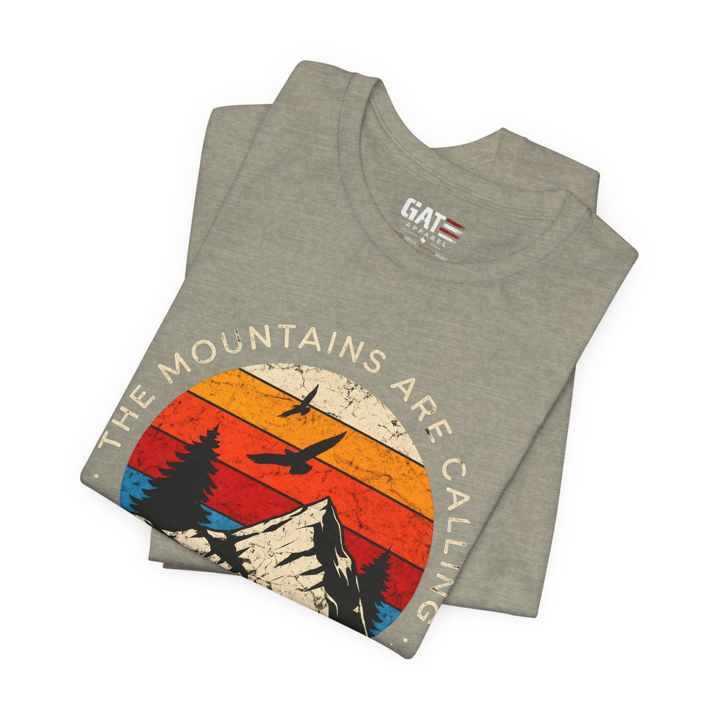 Mountain Adventure Shirt, The Mountains Are Calling Adventure Awaits Tee, Vintage Hiking T Shirt, Camping Shirt, Outdoor Lover Gift, Nature